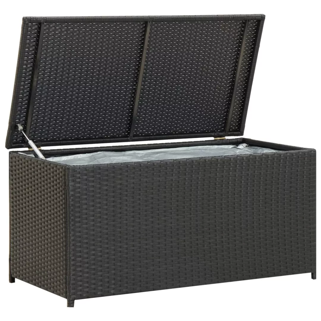 Gartenbox Poly Rattan 100x50x50 Cm Schwarz günstig online kaufen