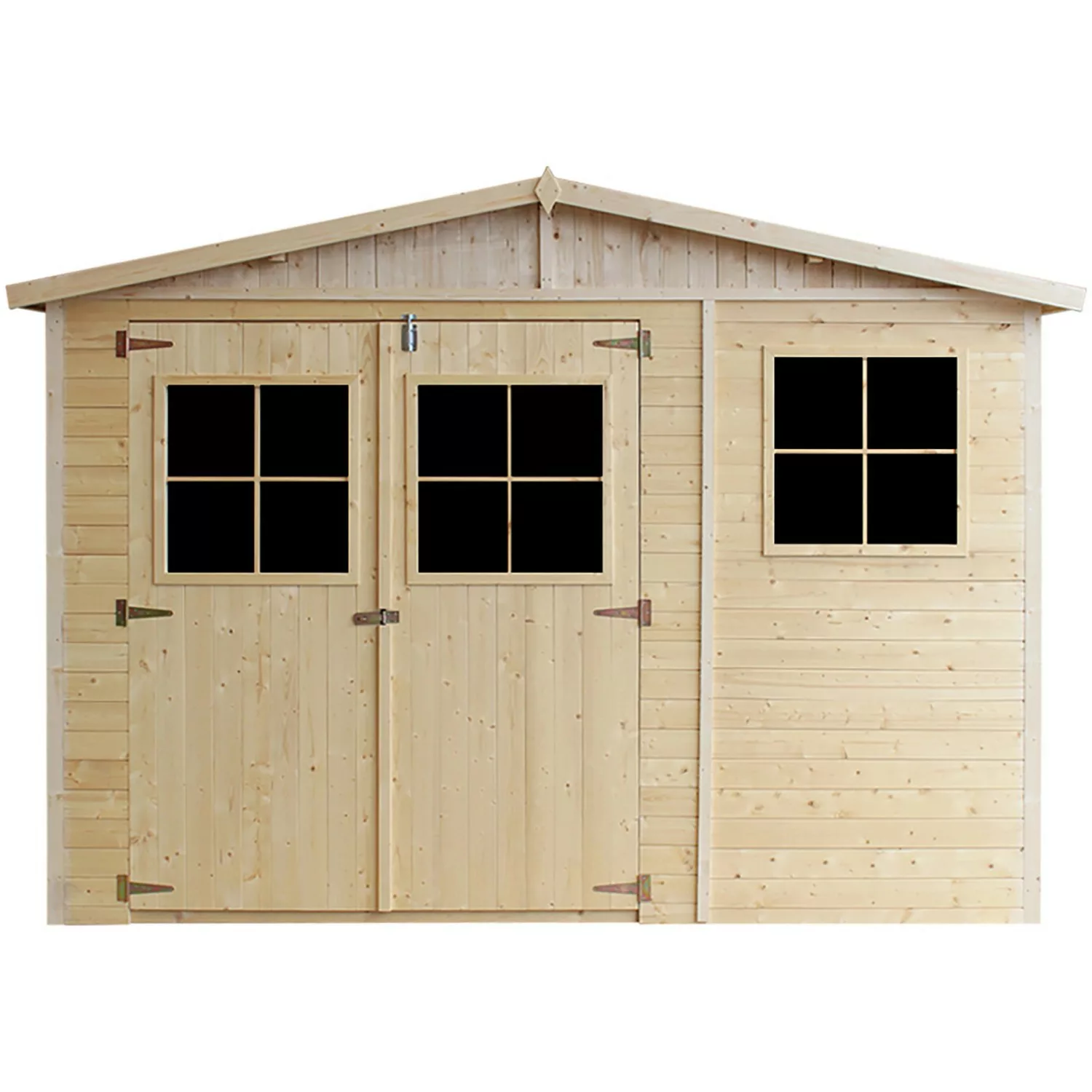 Timbela Gartenhaus Holz M337 14,94 m² mit Fenstern ohne Boden günstig online kaufen