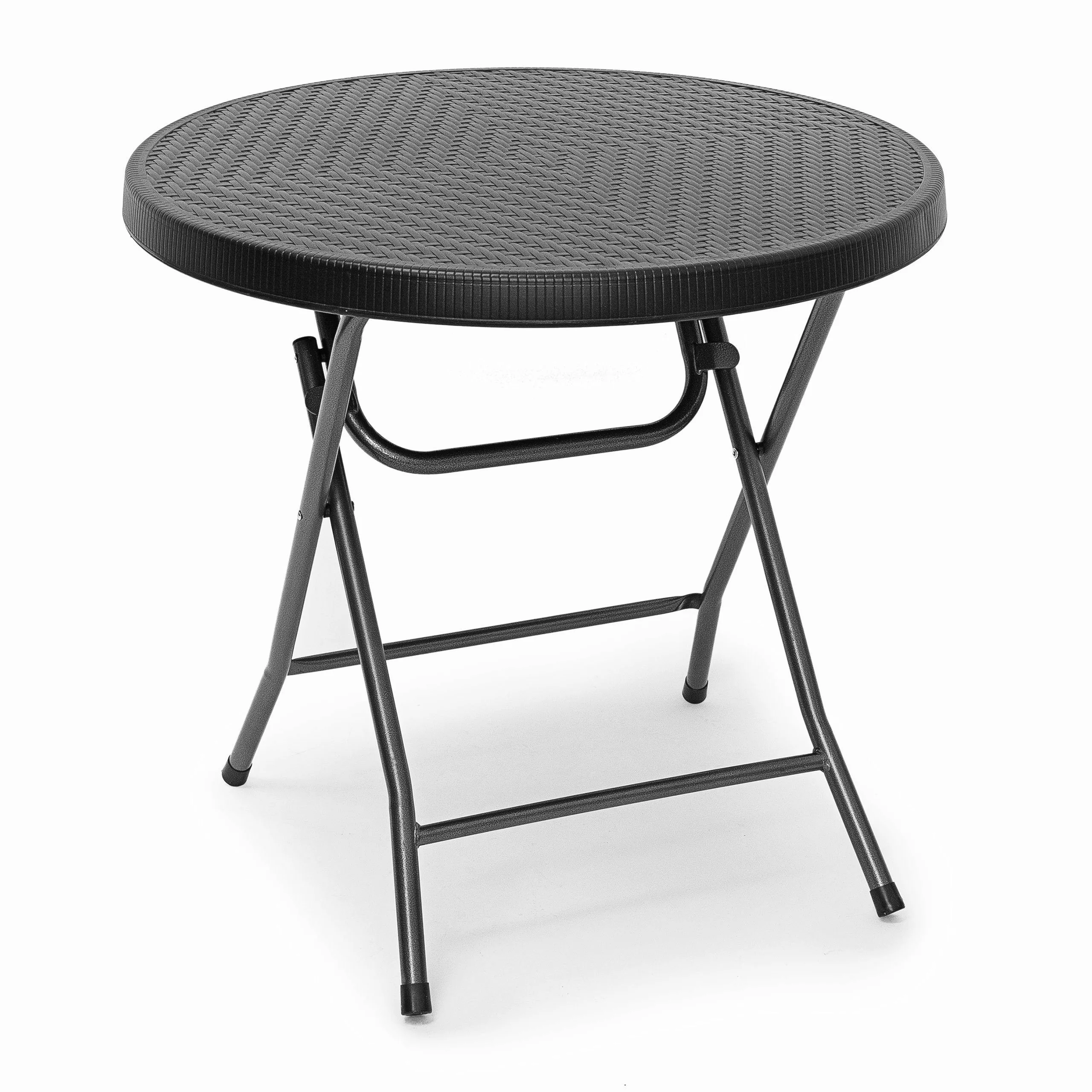 relaxdays Klapptisch Gartentisch klappbar BASTIAN, Schwarz günstig online kaufen