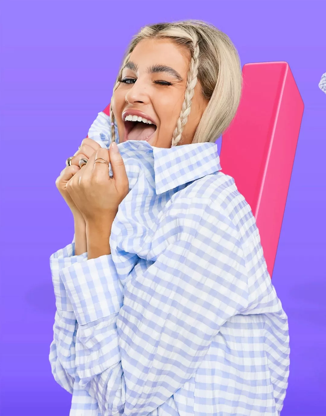 ASOS DESIGN – Oversize-Seersucker-Hemd mit Vichy-Karomuster in Blau-Mehrfar günstig online kaufen