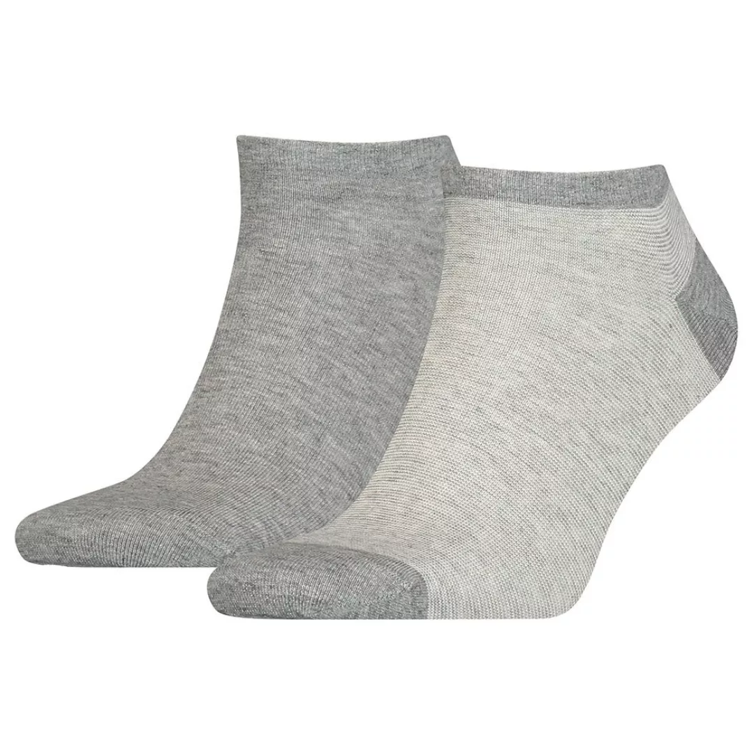 Levi´s ® Low Cut Logo Micro Gestreifte Socken 2 Paare EU 39-42 Mid Grey Mel günstig online kaufen