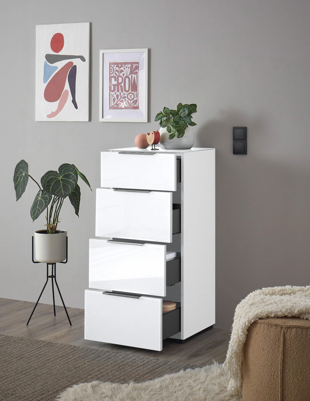 HBZ Kommode "Santorin Mehrzweckschrank mit Schubkästen, BxHxT 45x99x40 cm", günstig online kaufen