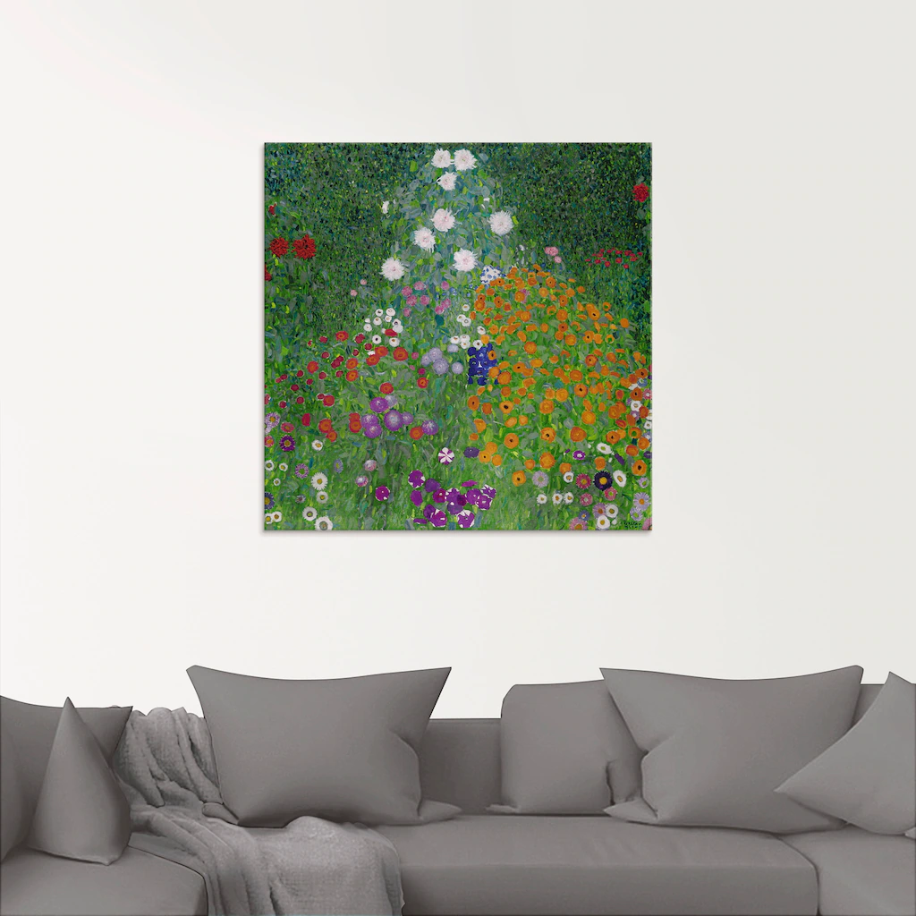 Artland Glasbild "Bauerngarten. 1905-07", Blumenwiese, (1 St.), in verschie günstig online kaufen