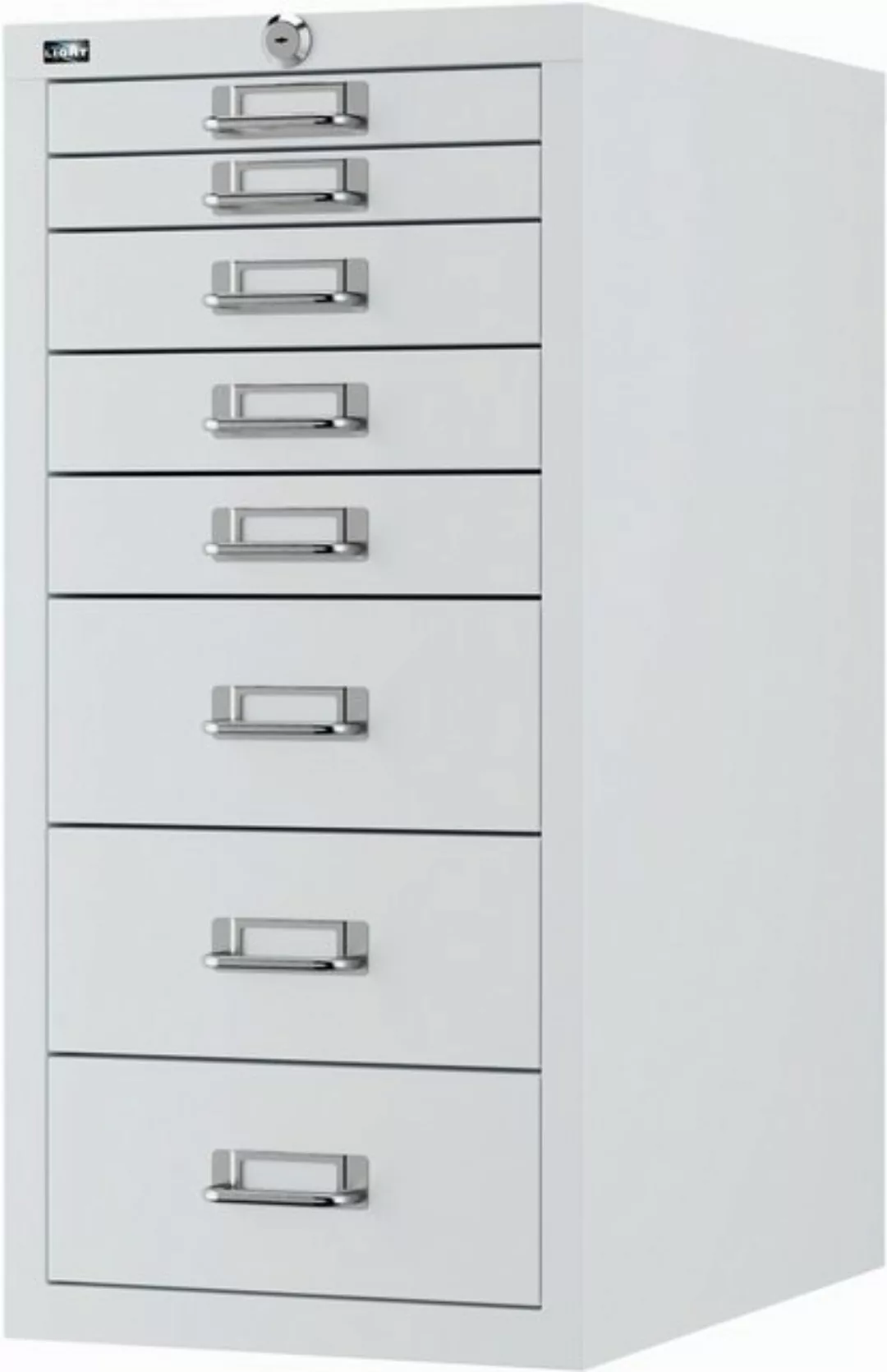 Bisley Aktenschrank Schubladenschrank Eco für A4 HxBxT 59x28,2x41,2cm 8 Sch günstig online kaufen