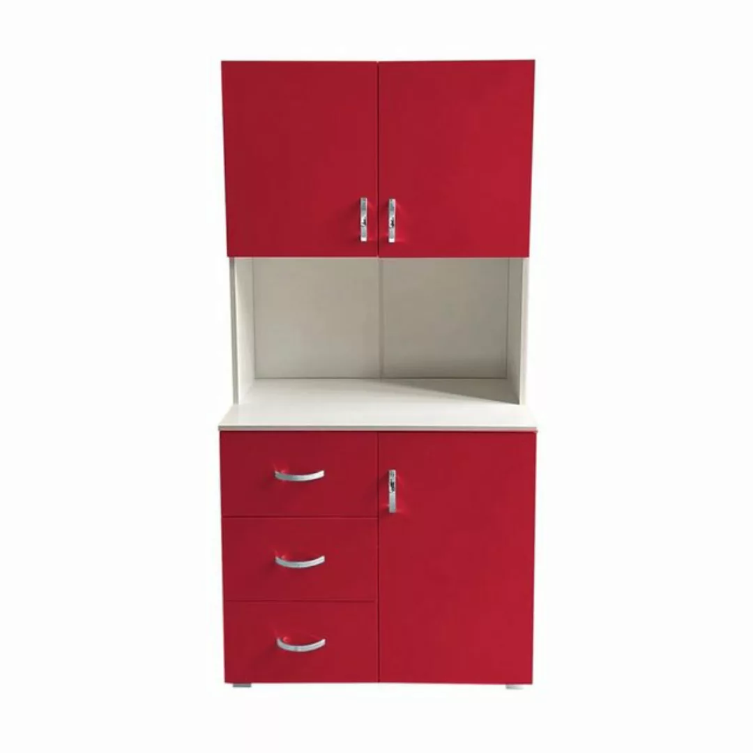 HTI-Living Küchenbuffet Küchenschrank Blanca Rot Weiß (Stück, 1-St., 1 Schr günstig online kaufen