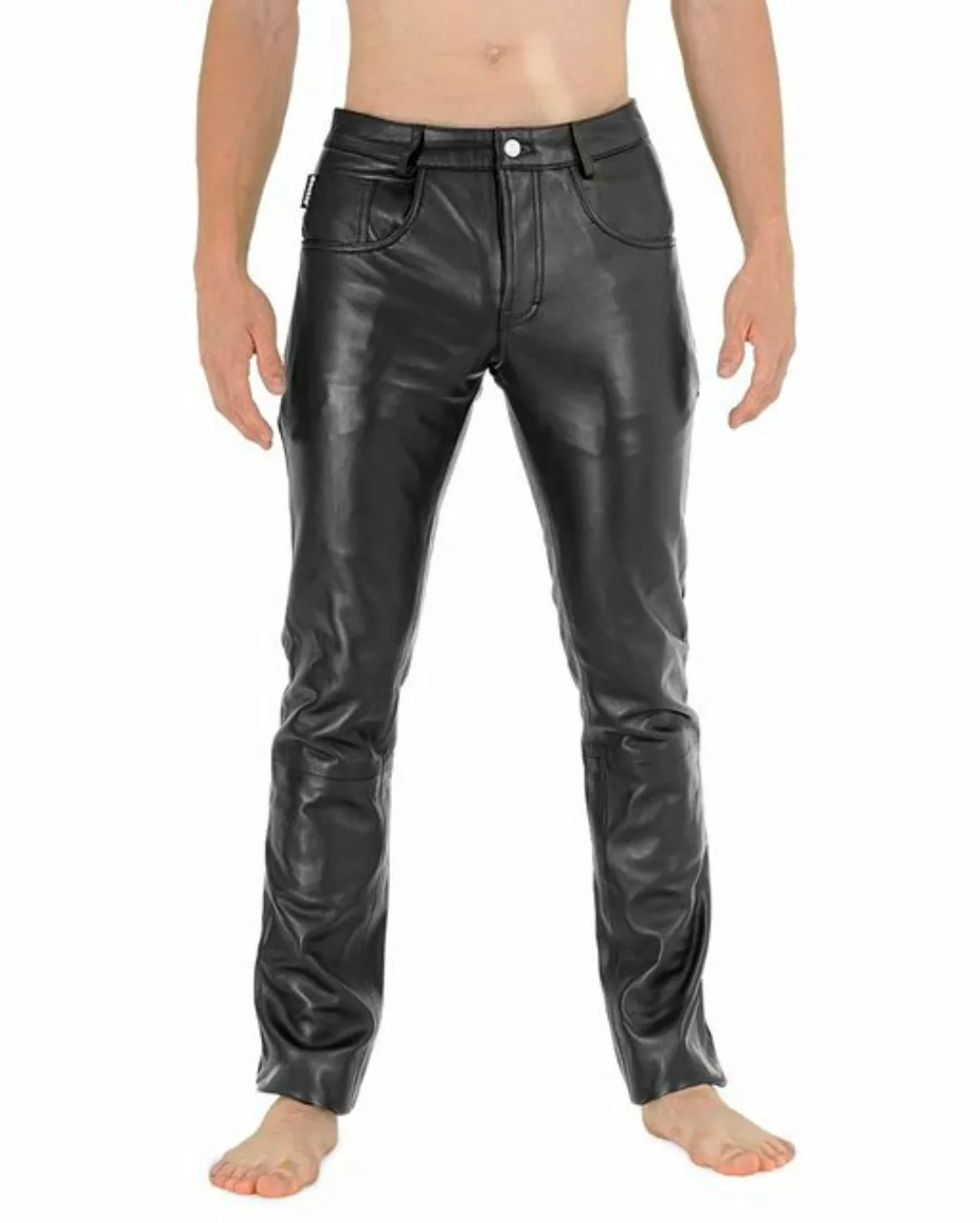 BOCKLE Lederhose Bockle NEW 411 Lamb Leather Pants schwarze Herrenlederhose günstig online kaufen