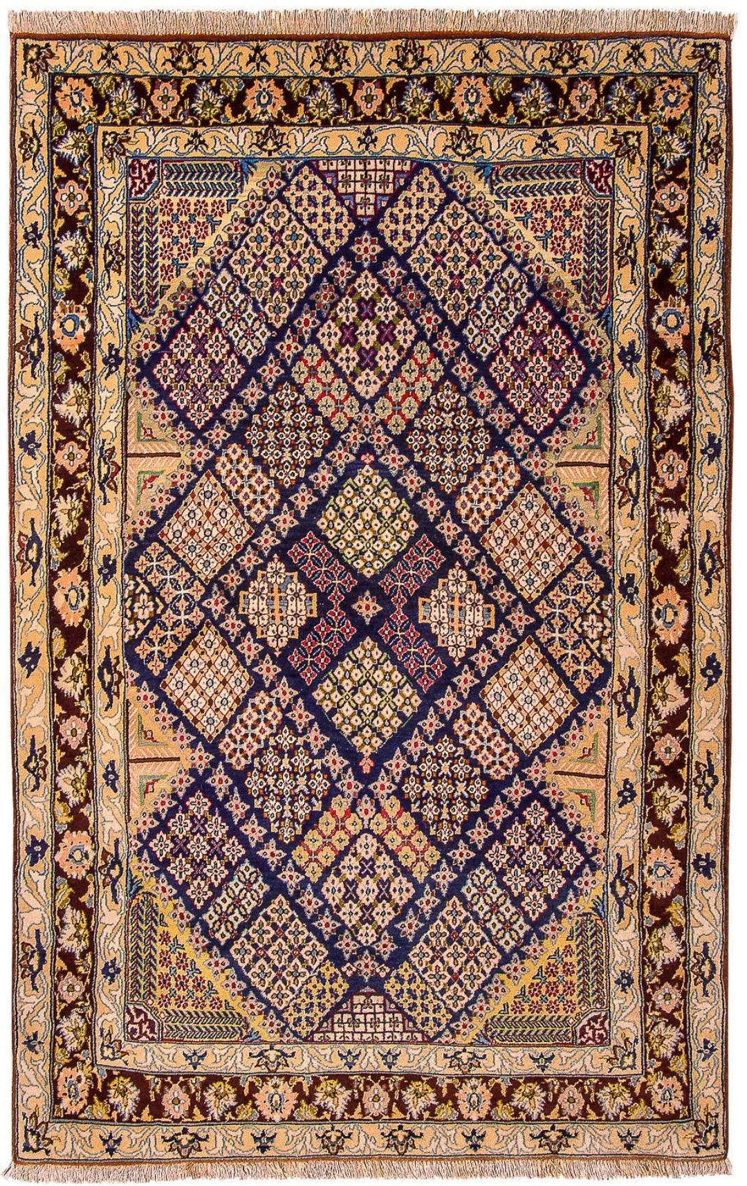 morgenland Teppich »Isfahan Teppich handgeknüpft blau«, rechteckig, handgek günstig online kaufen