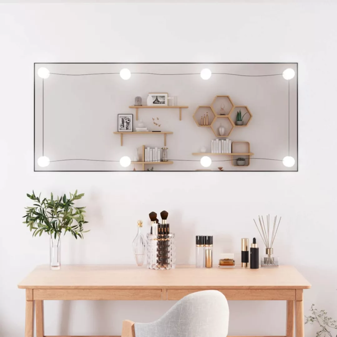 Vidaxl Wandspiegel Mit Led-leuchten 40x100 Cm Glas Rechteckig günstig online kaufen