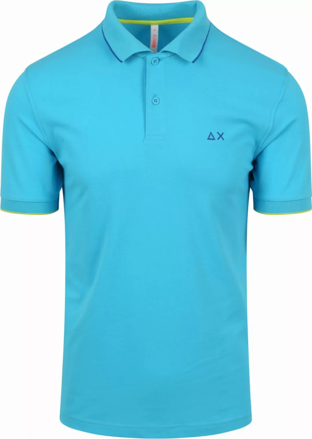 Sun68 Poloshirt Small Stripe Collar Hellblau - Größe L günstig online kaufen