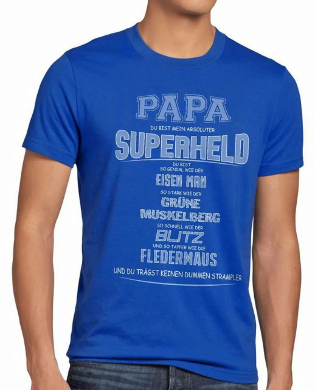 style3 Print-Shirt Herren T-Shirt Papa Superheld Super Held Hero Fun Funshi günstig online kaufen