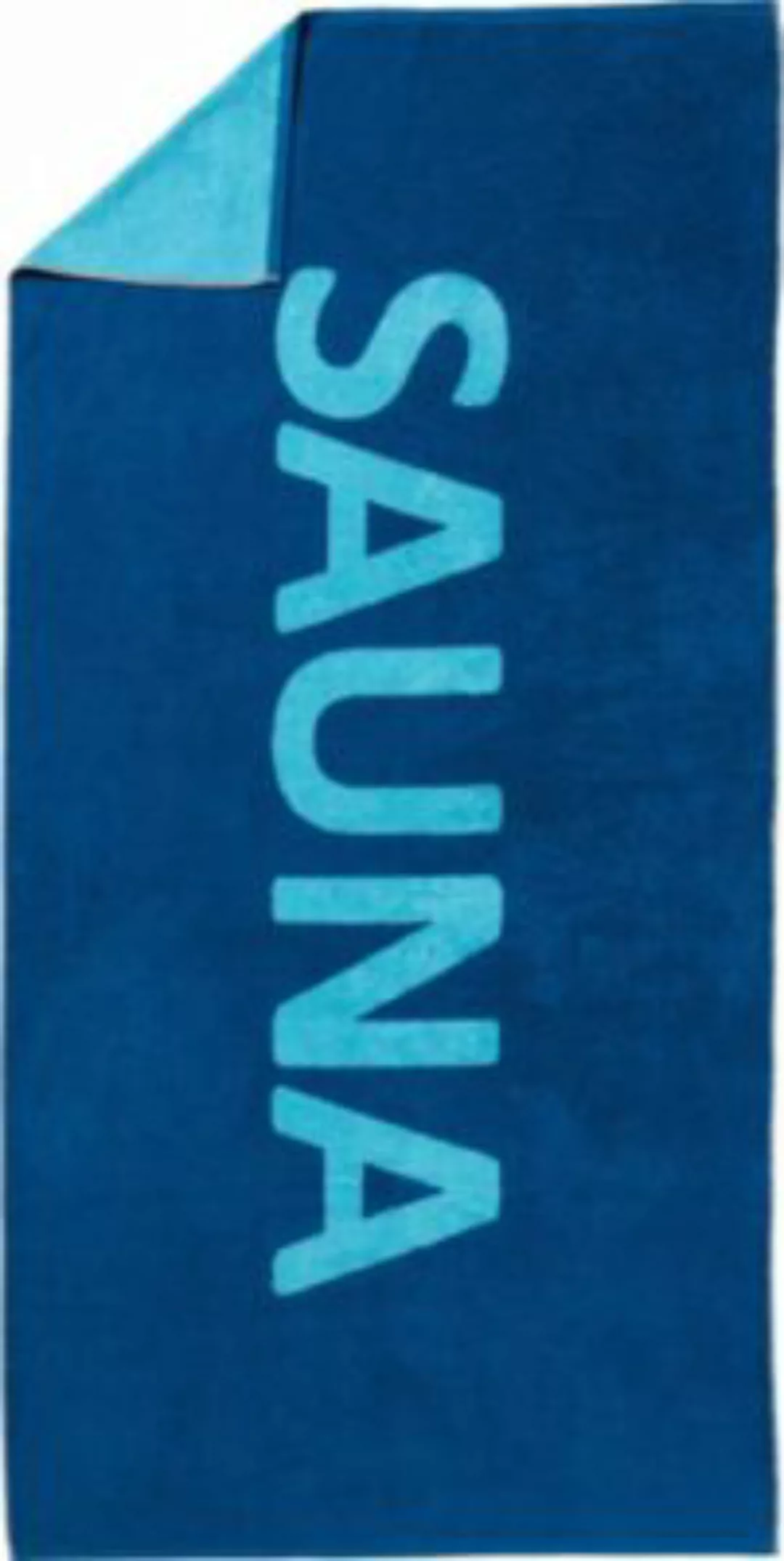 Erwin Müller Saunatuch türkis/blau Gr. 90 x 180 günstig online kaufen