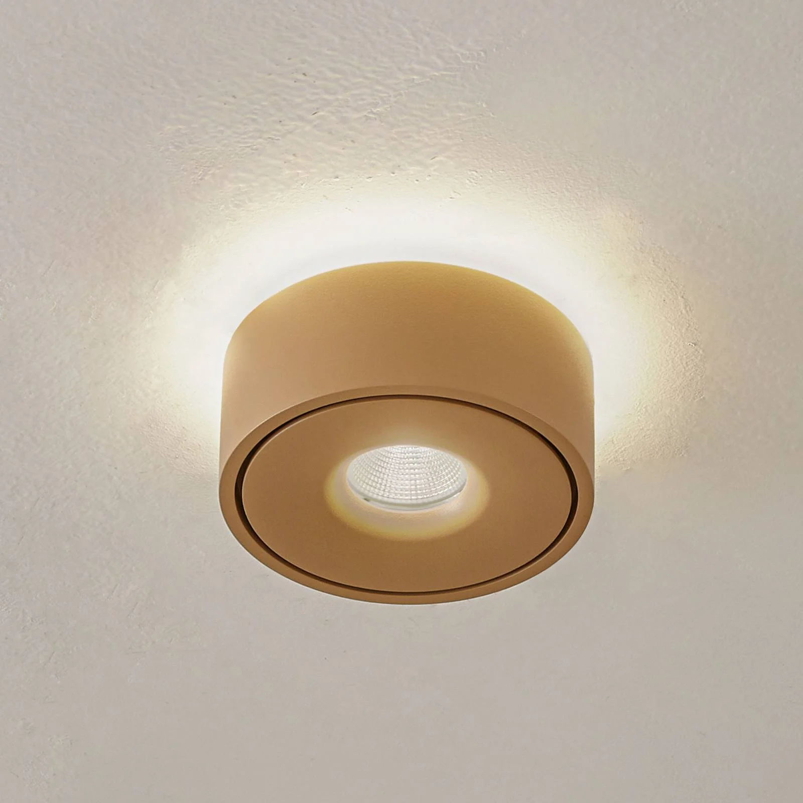 Arcchio LED-Deckenlampe Rotari, braun, up und down günstig online kaufen