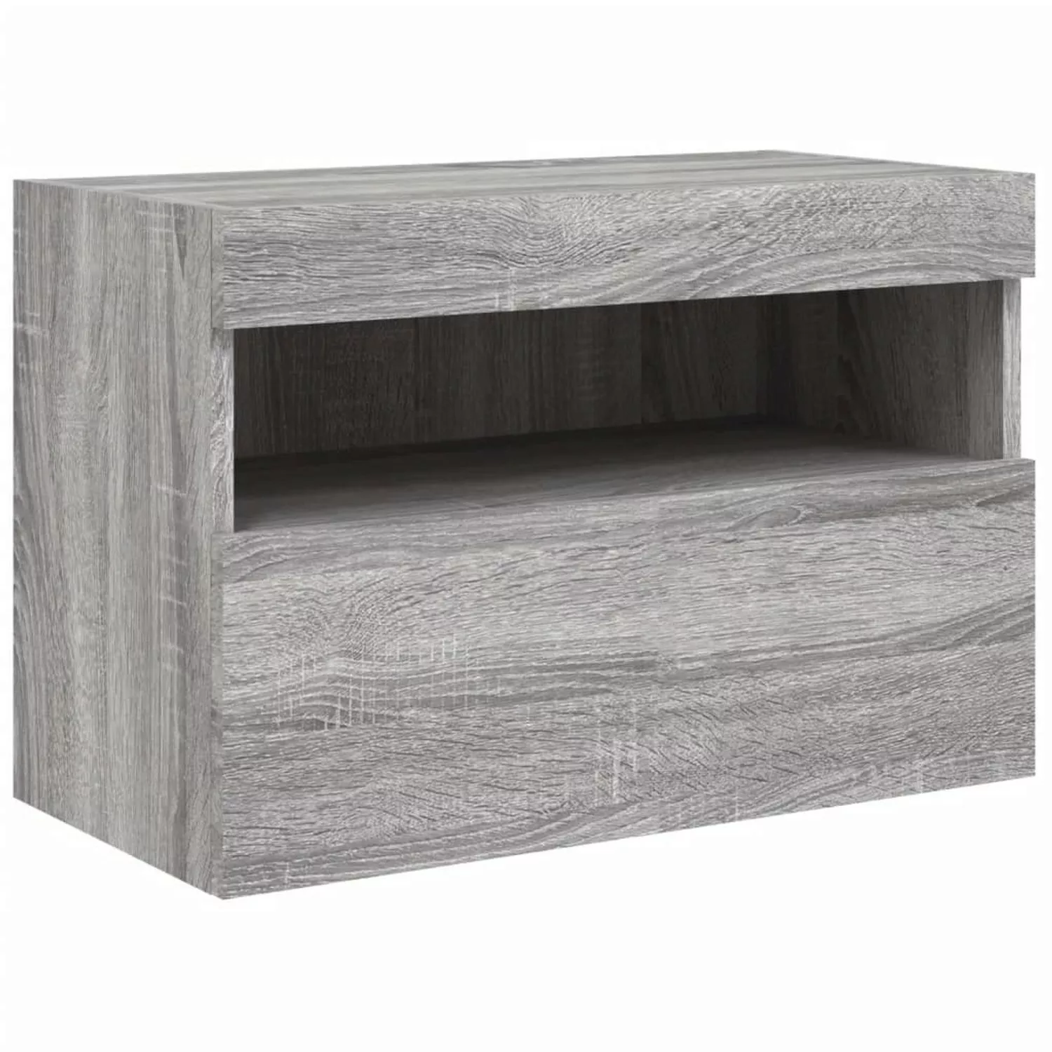 vidaXL TV-Schrank TV-Wandschrank mit LED-Leuchten Grau Sonoma 60x30x40 cm günstig online kaufen