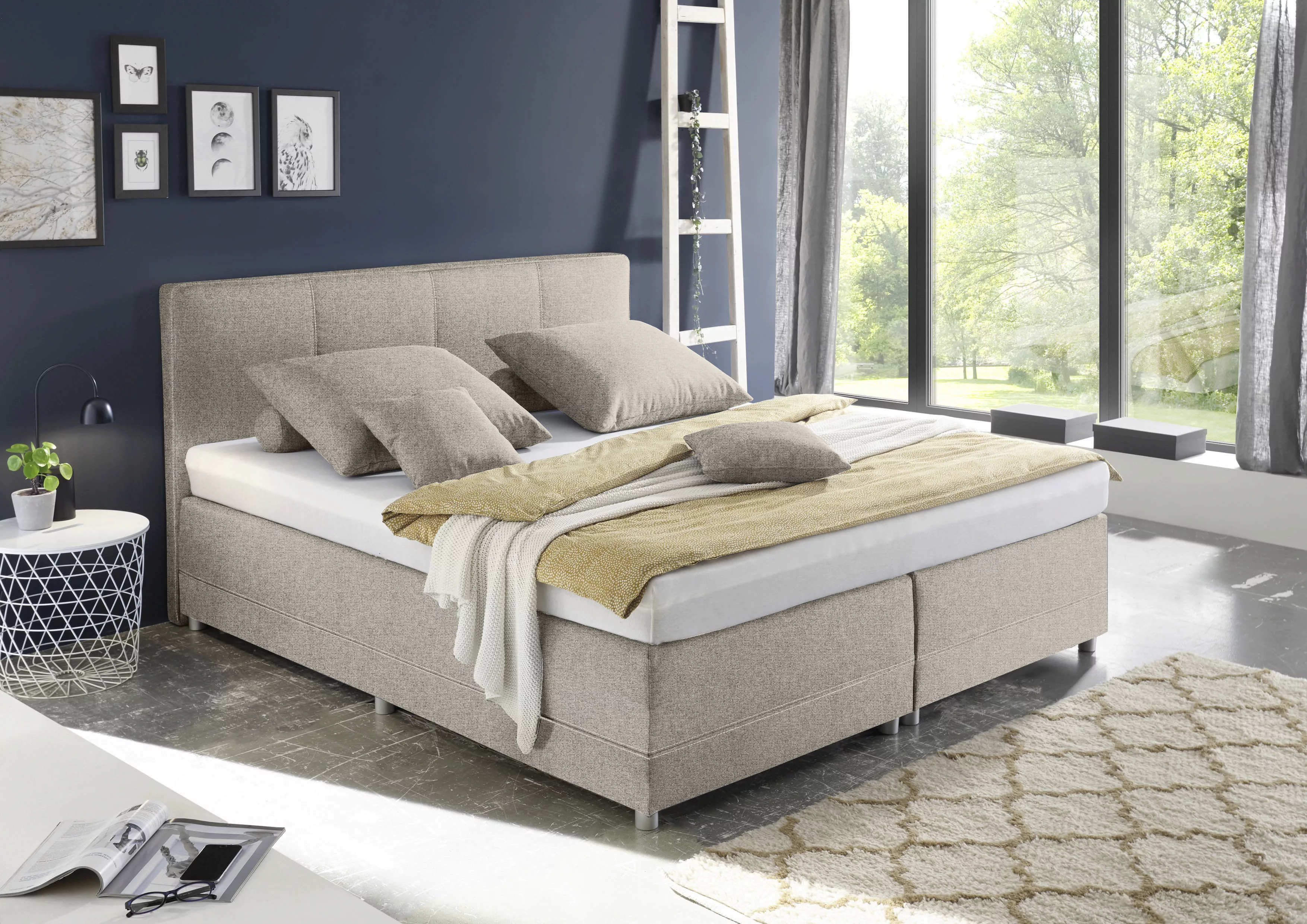 ED EXCITING DESIGN Boxspringbett "Luanda", wahlweise mit Matratze und Toppe günstig online kaufen