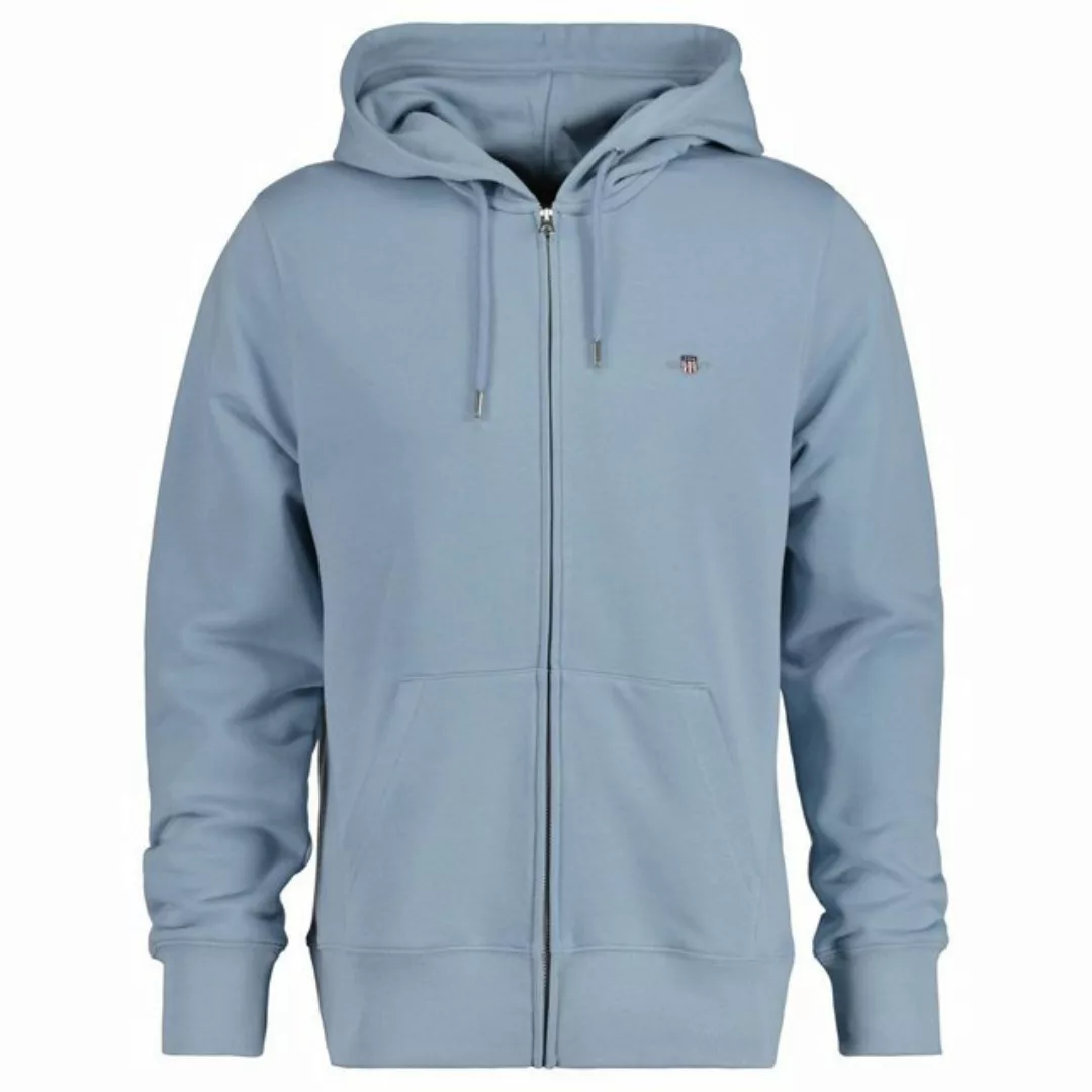 Gant Sweatshirt REG SHIELD FULL ZIP HOODIE, DOVE BLUE günstig online kaufen