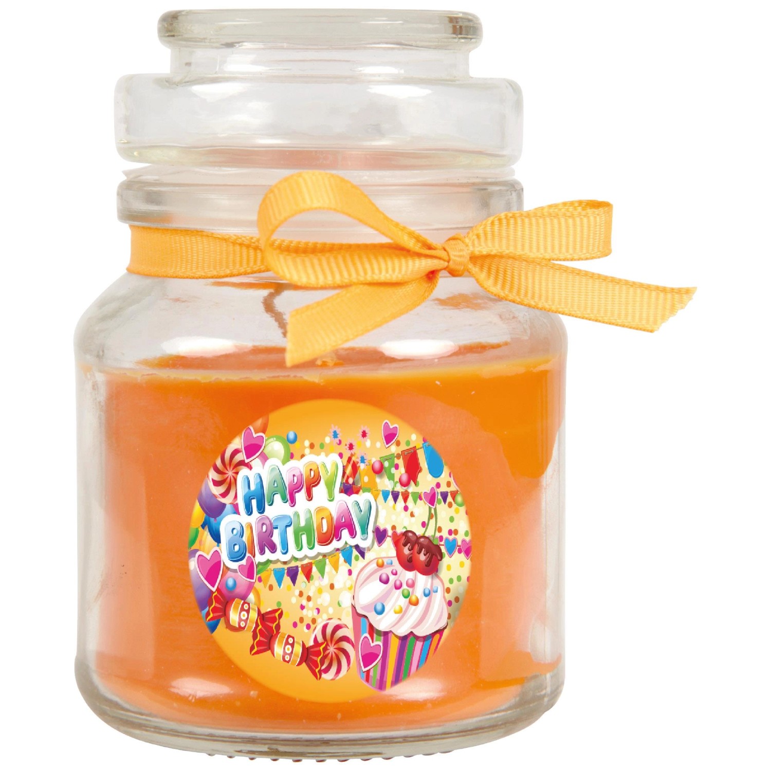 HS Candle Duftkerze & Bonbon Glas Geburtstag Orange Honigmelone günstig online kaufen