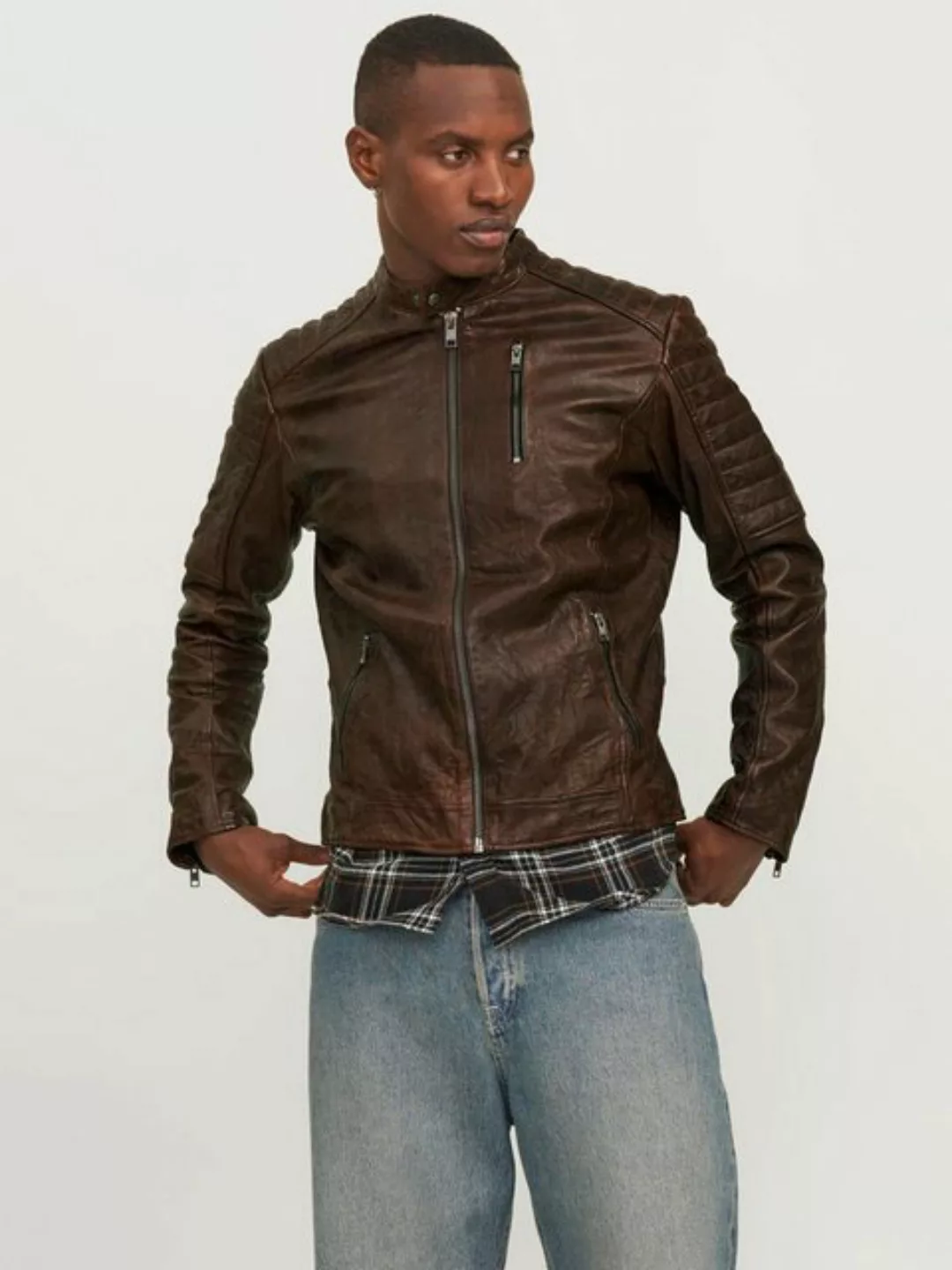 Jack & Jones Lederjacke JJERICHARD LEATHER JACKET NOOS günstig online kaufen