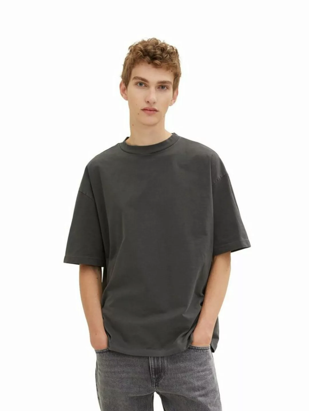 TOM TAILOR Denim T-Shirt OVERSIZED GARMENTDYE (1-tlg) aus Baumwolle günstig online kaufen