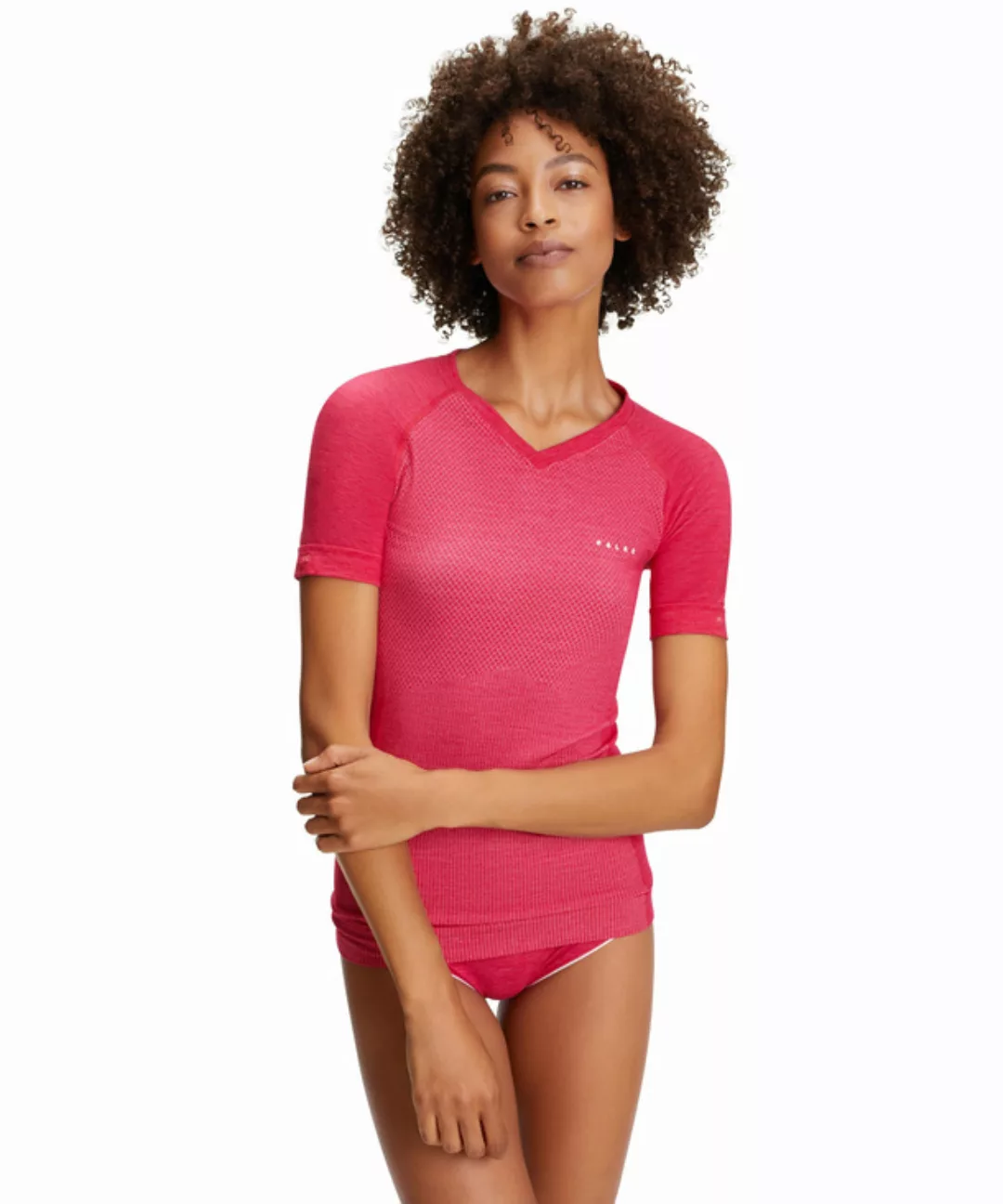 FALKE Damen Kurzarmshirt Wool-Tech Light, XL, Pink, Uni, Schurwolle, 33460- günstig online kaufen
