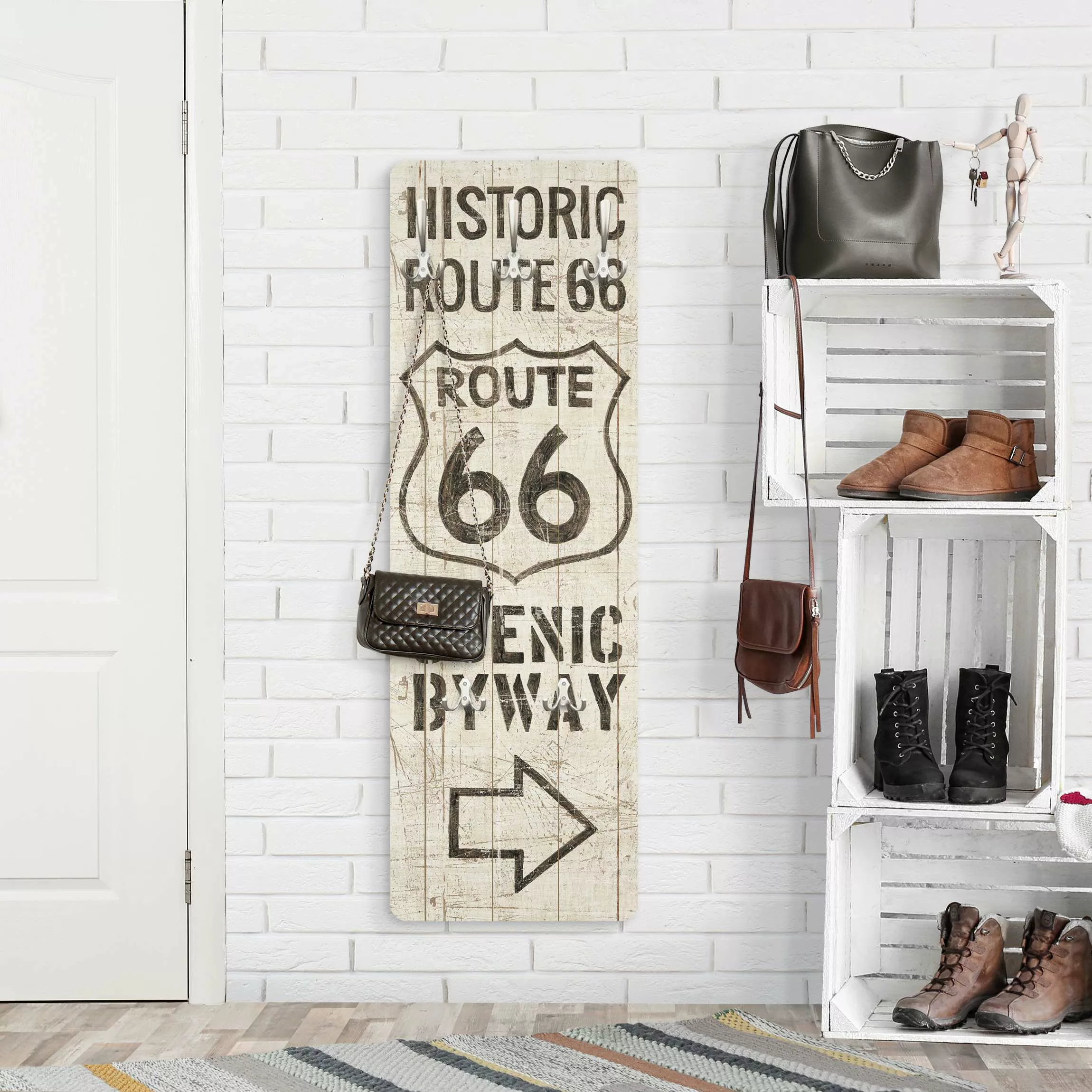 Wandgarderobe Historic Route 66 günstig online kaufen