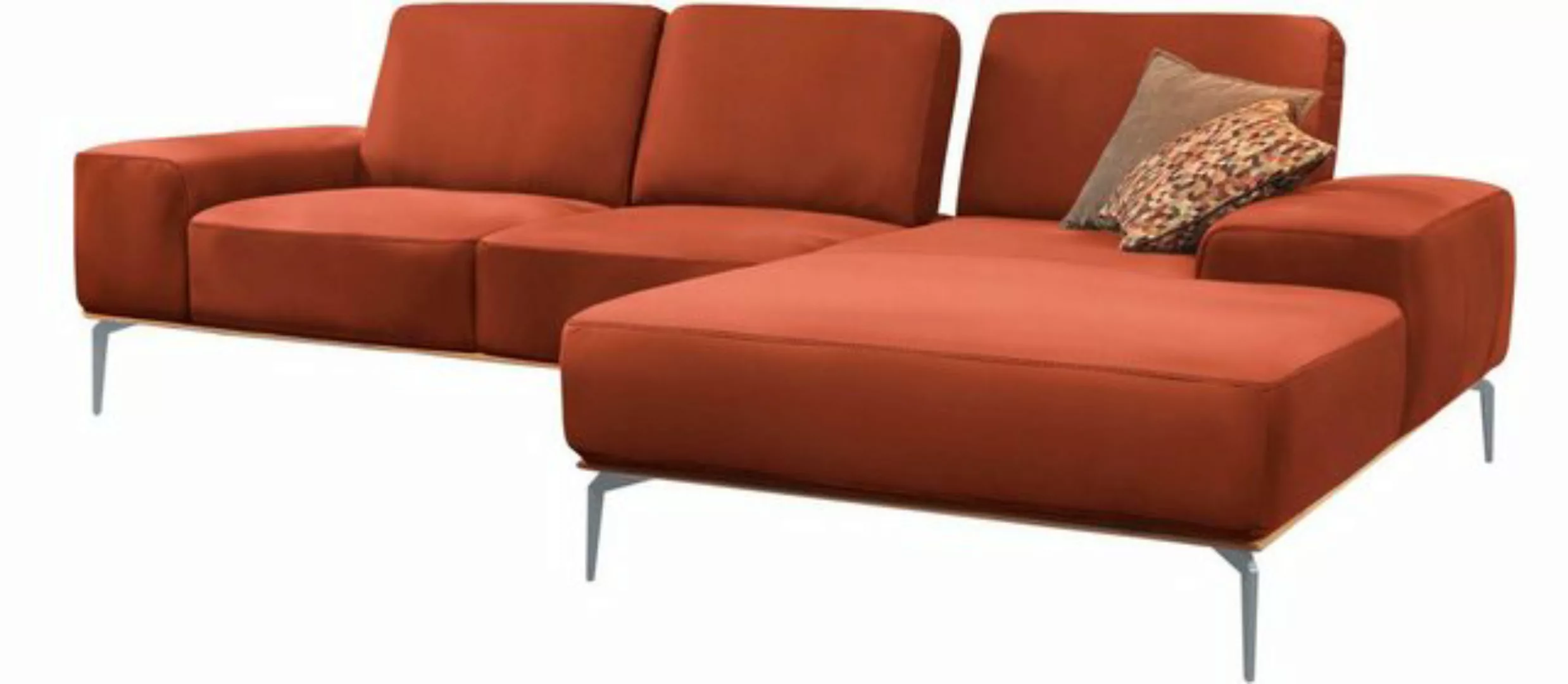 W.SCHILLIG Ecksofa run, mit elegantem Holzsockel, Füße in Silber matt, Brei günstig online kaufen