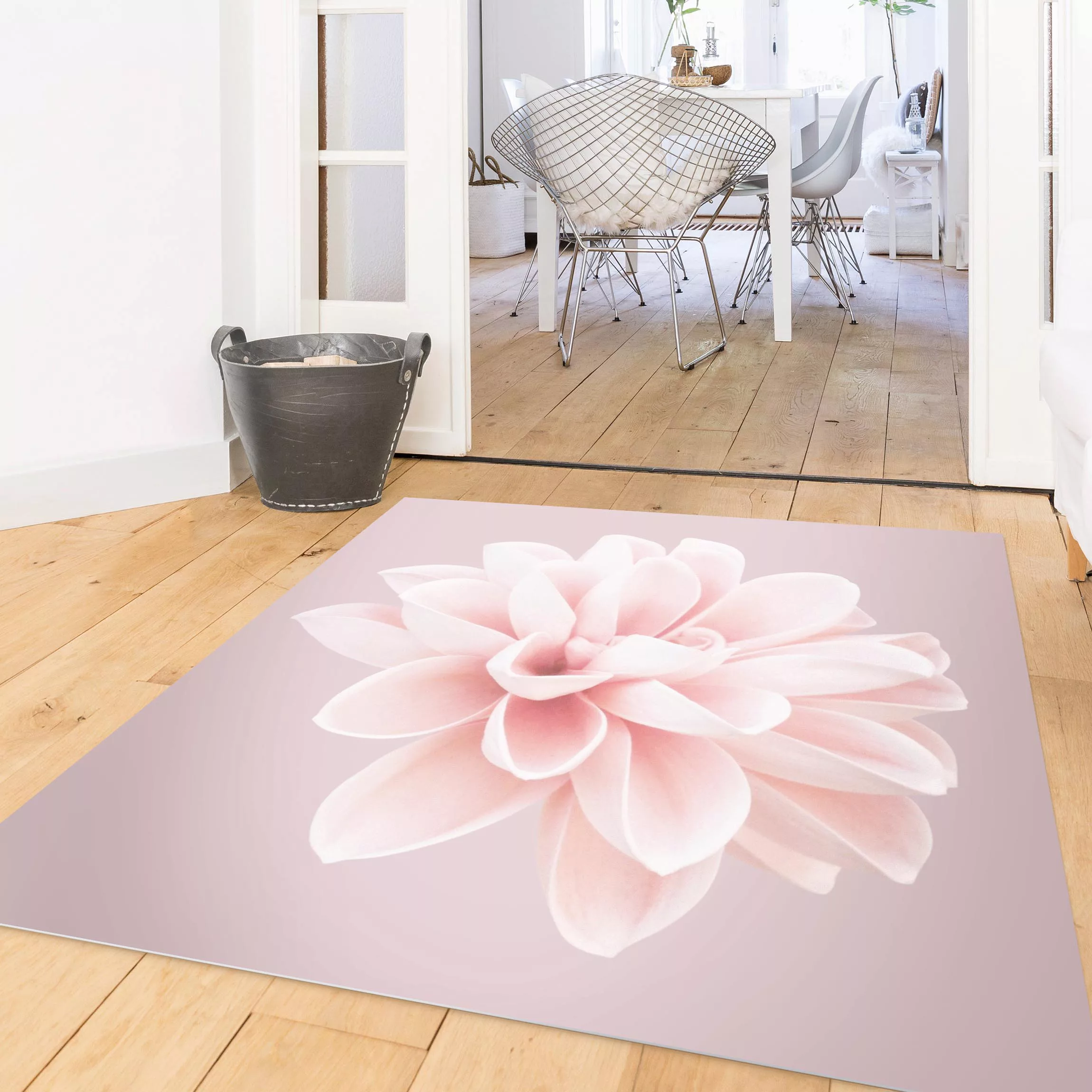 Vinyl-Teppich Dahlie Blume Lavendel Rosa Weiß günstig online kaufen