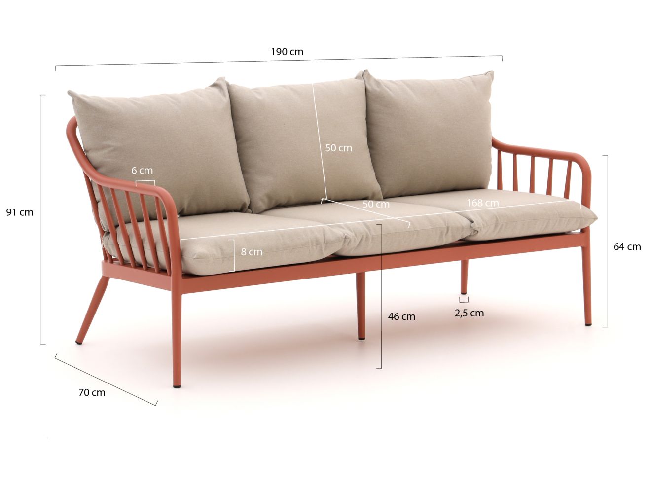 Manifesto Celante Gartensofa 3-Sitzer 182 cm günstig online kaufen