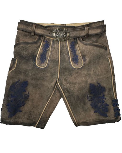 Maddox Trachtenlederhose 'Utz' mit Gürtel, Wildbock er-blau günstig online kaufen