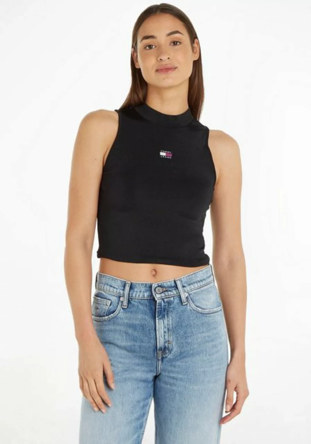 Tommy Jeans Seamless Shirt BADGE HIGH NECK TANK günstig online kaufen