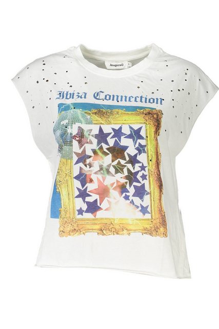 Desigual T-Shirt Stylisches Weißes Damen T-Shirt: Ärmellos mit günstig online kaufen