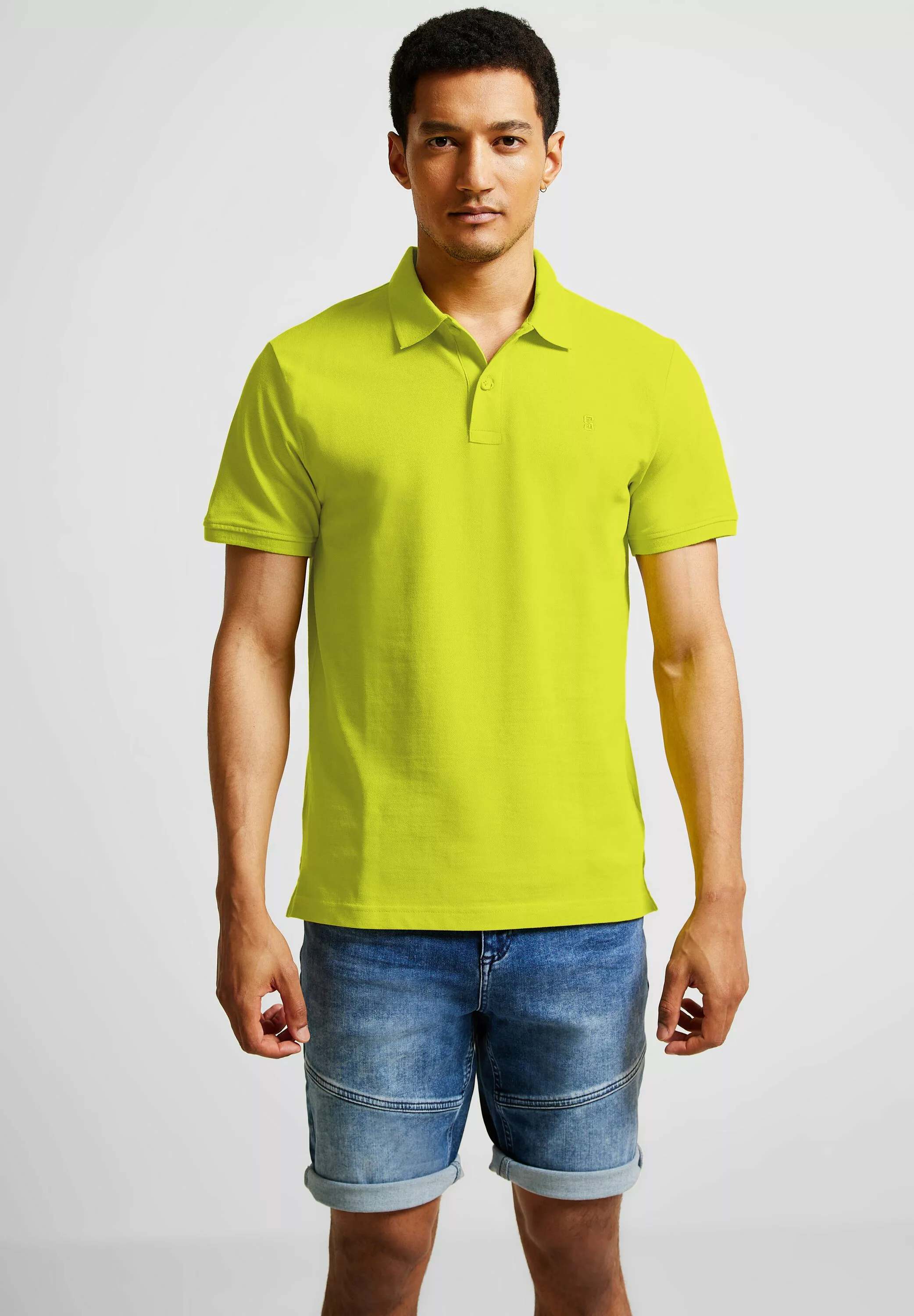 STREET ONE MEN Poloshirt, in Unifarbe günstig online kaufen