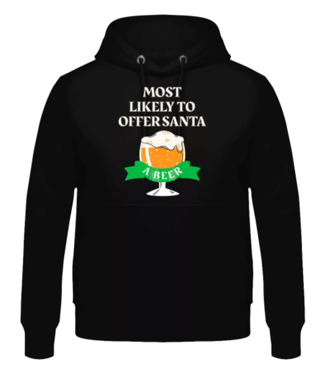 Offer Santa A Beer · Männer Hoodie günstig online kaufen