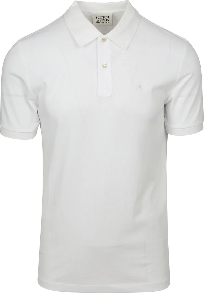 Scotch And Soda Core Piqué Poloshirt Weiß - Größe L günstig online kaufen