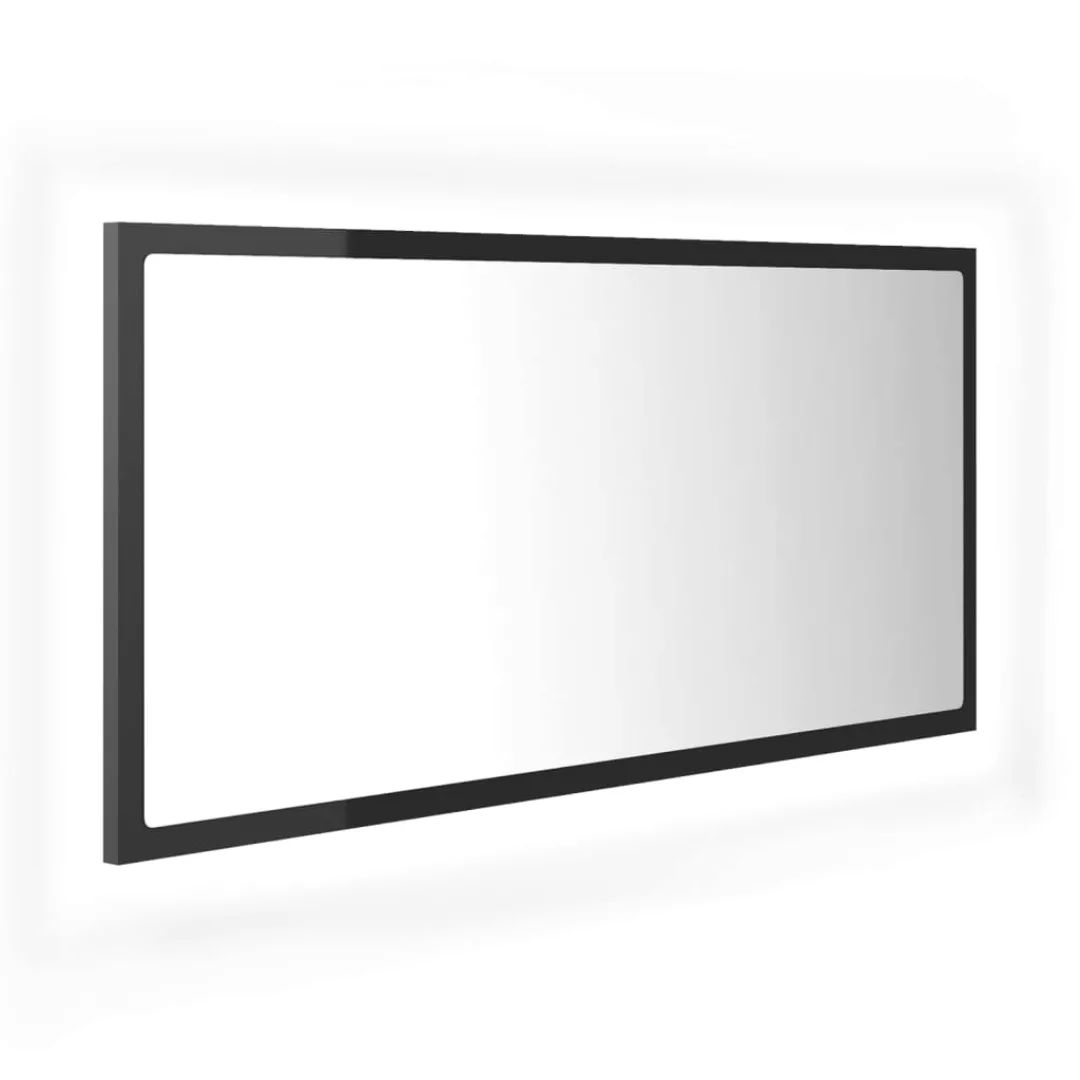 Led-badspiegel Hochglanz-grau 90x8,5x37 Cm Spanplatte günstig online kaufen