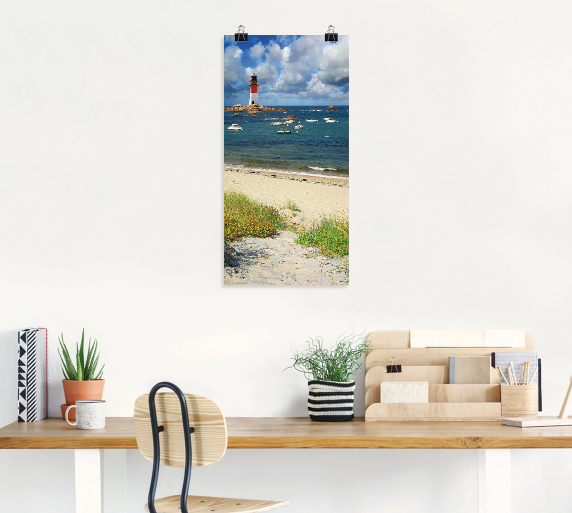 Artland Wandbild "Blick von den Dünen", Küste, (1 St.), als Leinwandbild, P günstig online kaufen