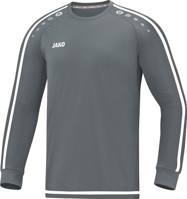 Jako Langarmshirt Trikot Striker 2.0 LA steingrau/weiss günstig online kaufen