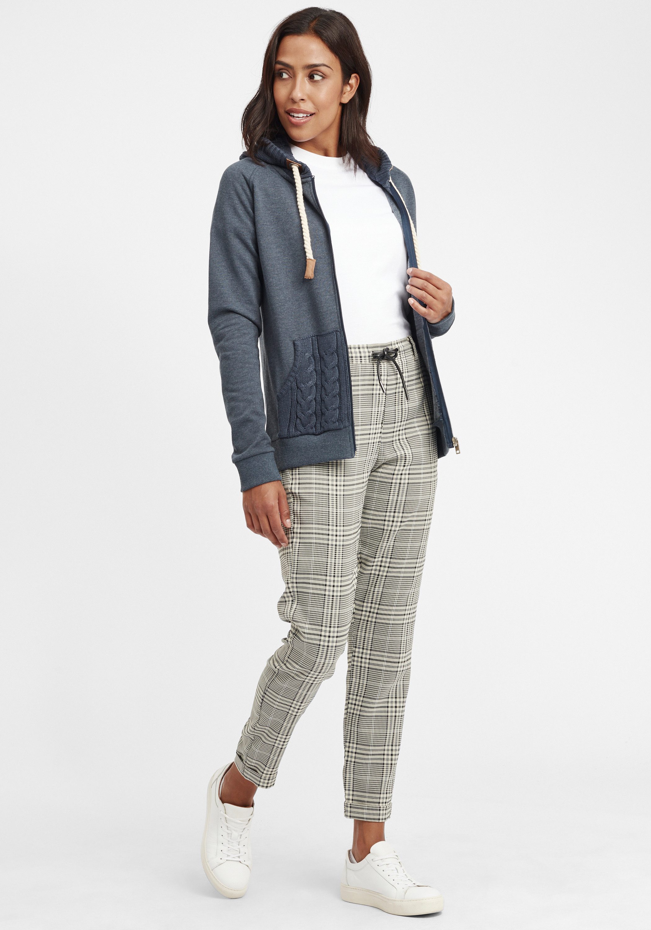 OXMO Kapuzensweatjacke OXMatilda Sweatshirtjacke mit Fleece-Innenseite günstig online kaufen