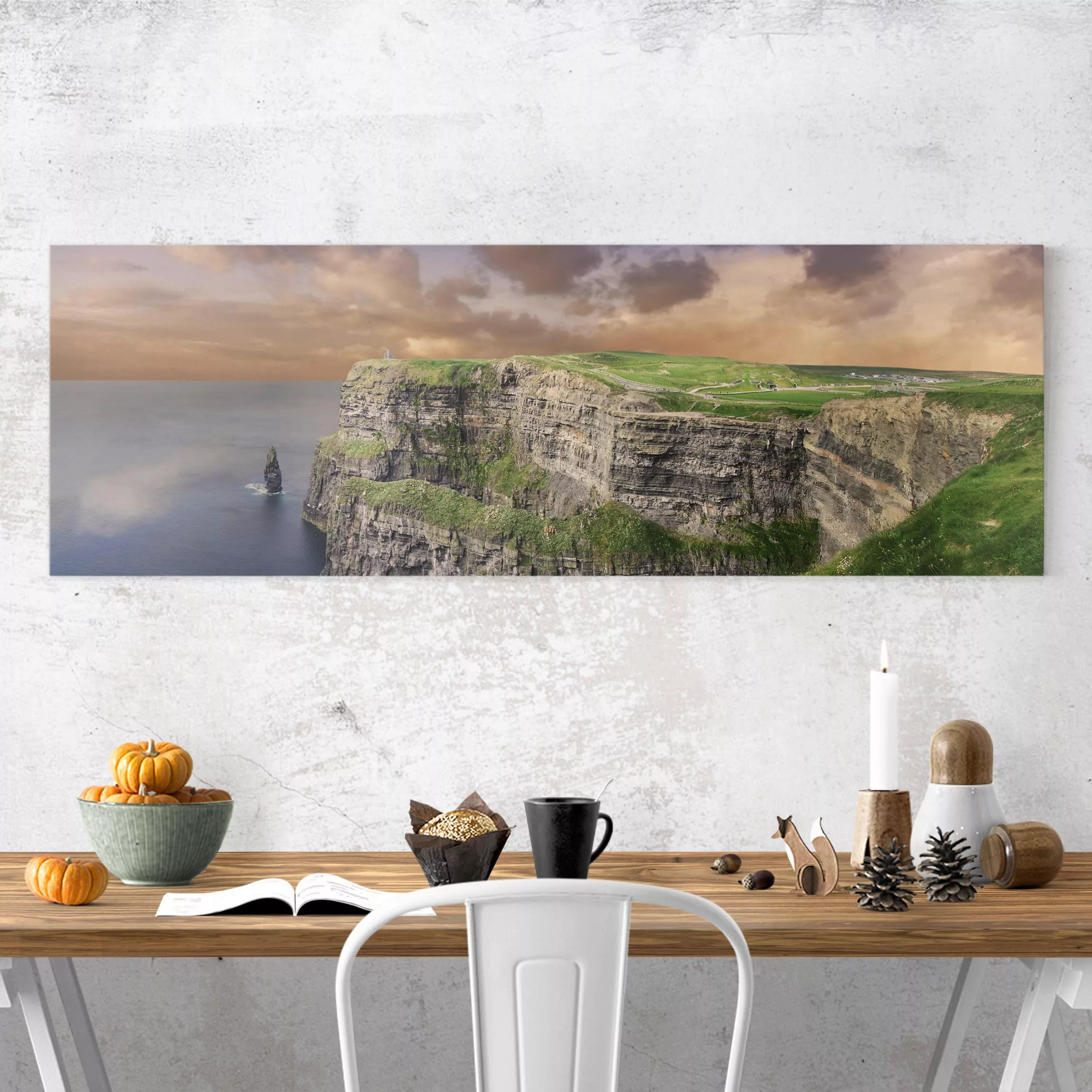 Leinwandbild Berg - Panorama Cliffs Of Moher günstig online kaufen