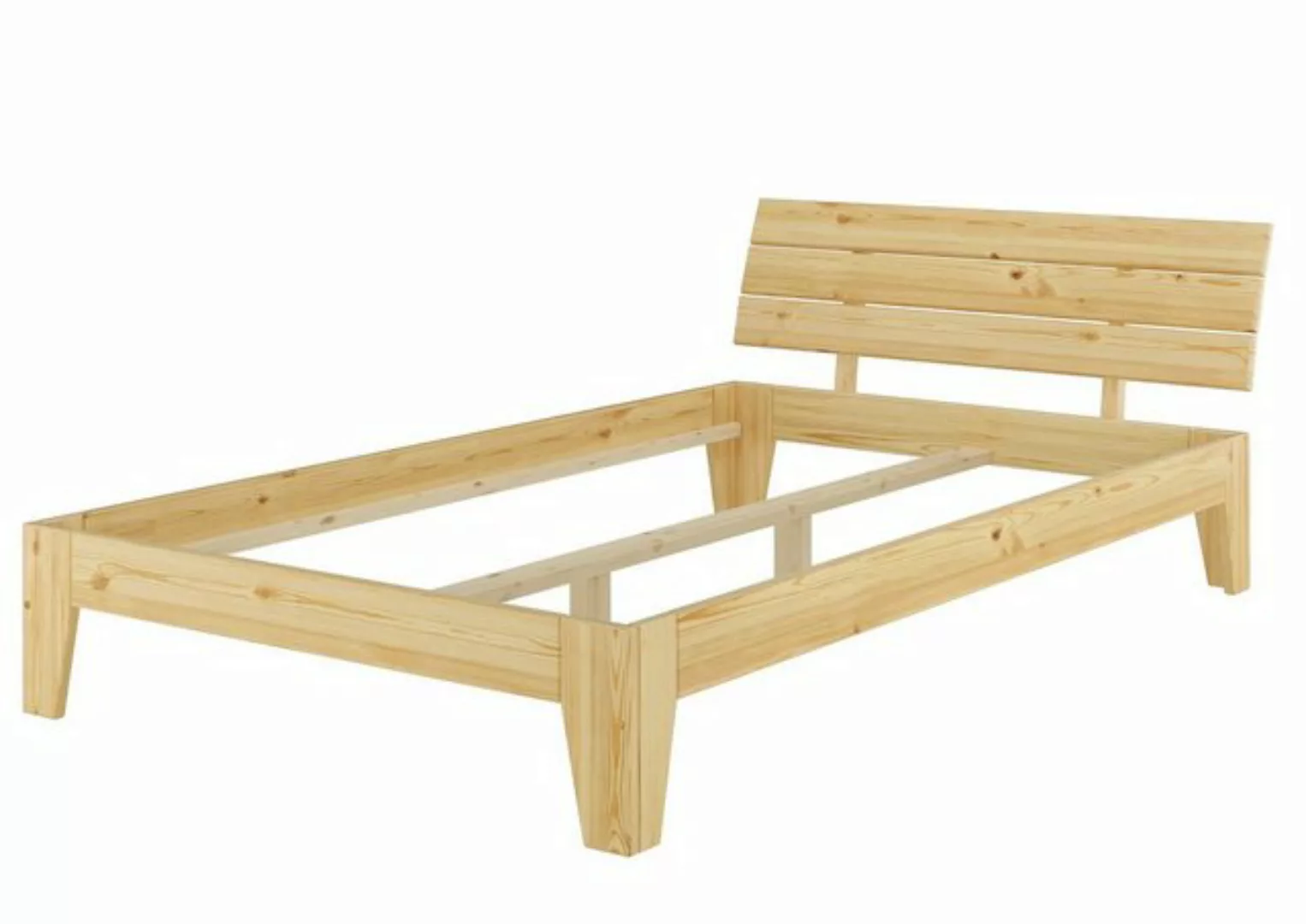 ERST-HOLZ Bett Futonbett Massivholzbett Kiefer Natur 120x200 Einzelbett ohn günstig online kaufen