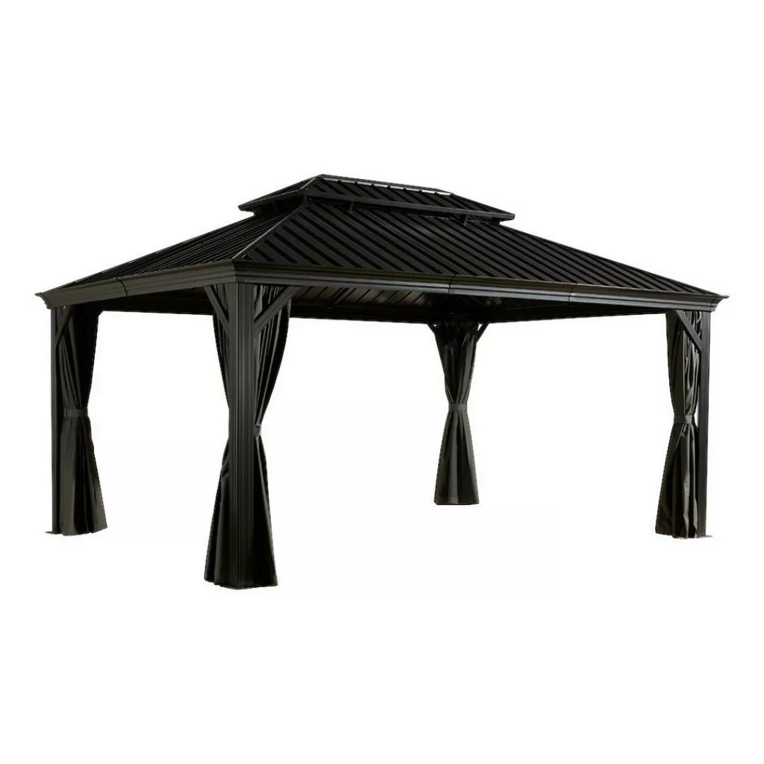 Sojag Pavillon Messina anthrazit Metall B/H/L: ca. 483x307x363 cm günstig online kaufen