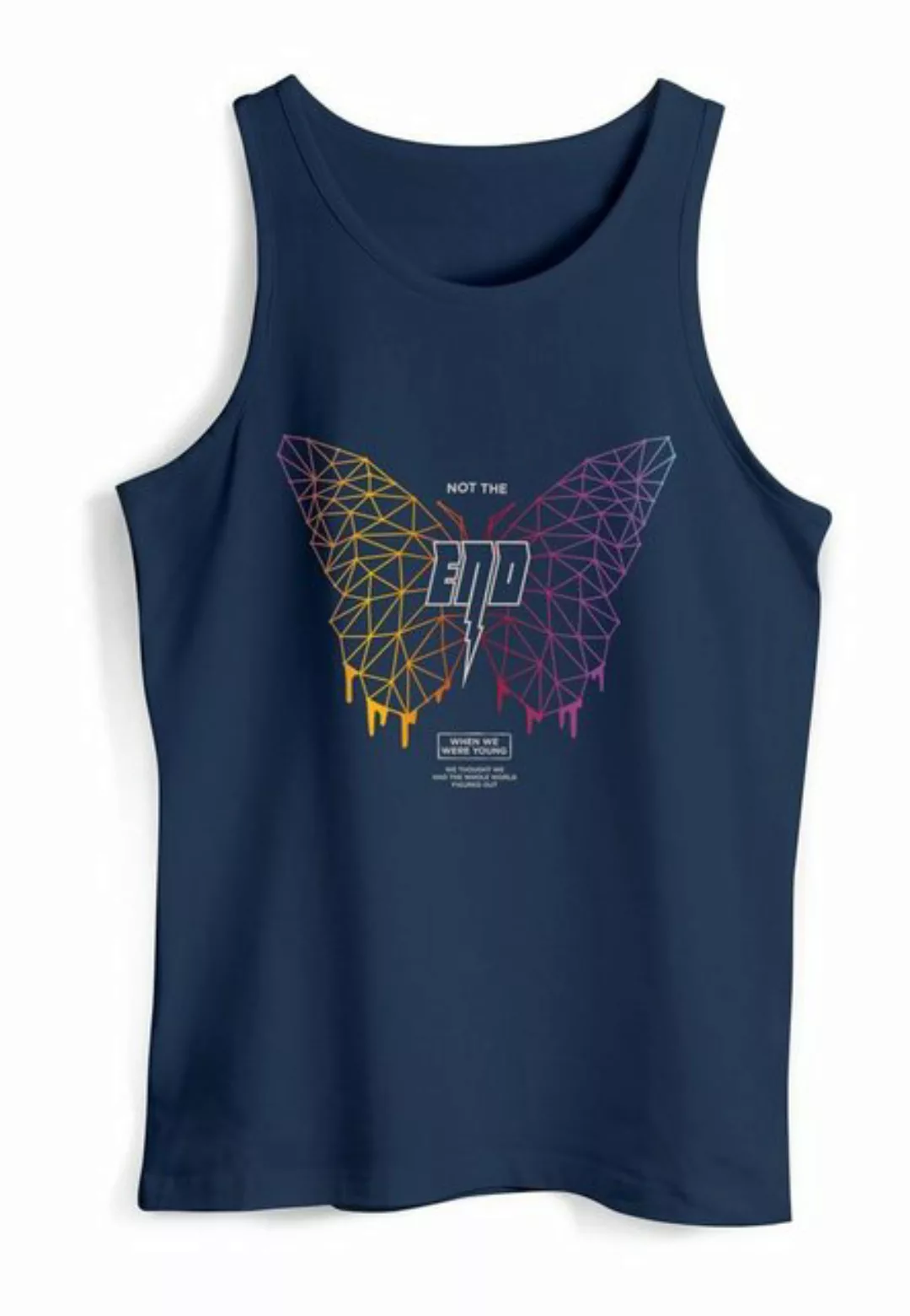 Neverless Tanktop Herren Tank-Top Print Schmetterling Geometric Design Butt günstig online kaufen