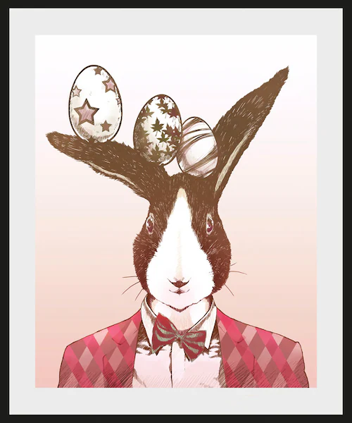 queence Bild "Aferno", Hase-Hasen-Haustiere-Kunst-Ostern, (1 St.), HD Premi günstig online kaufen