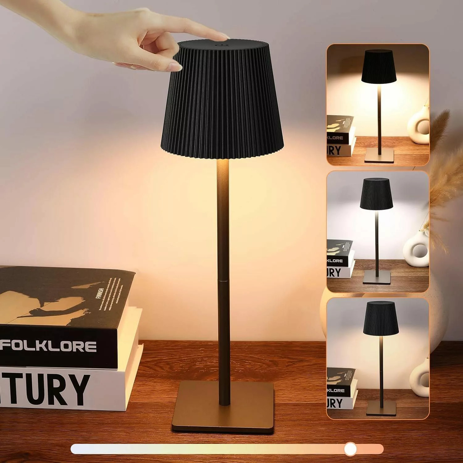 Simloveve LED Tischleuchte Tischlampe Kabellos Aufladbar, günstig online kaufen