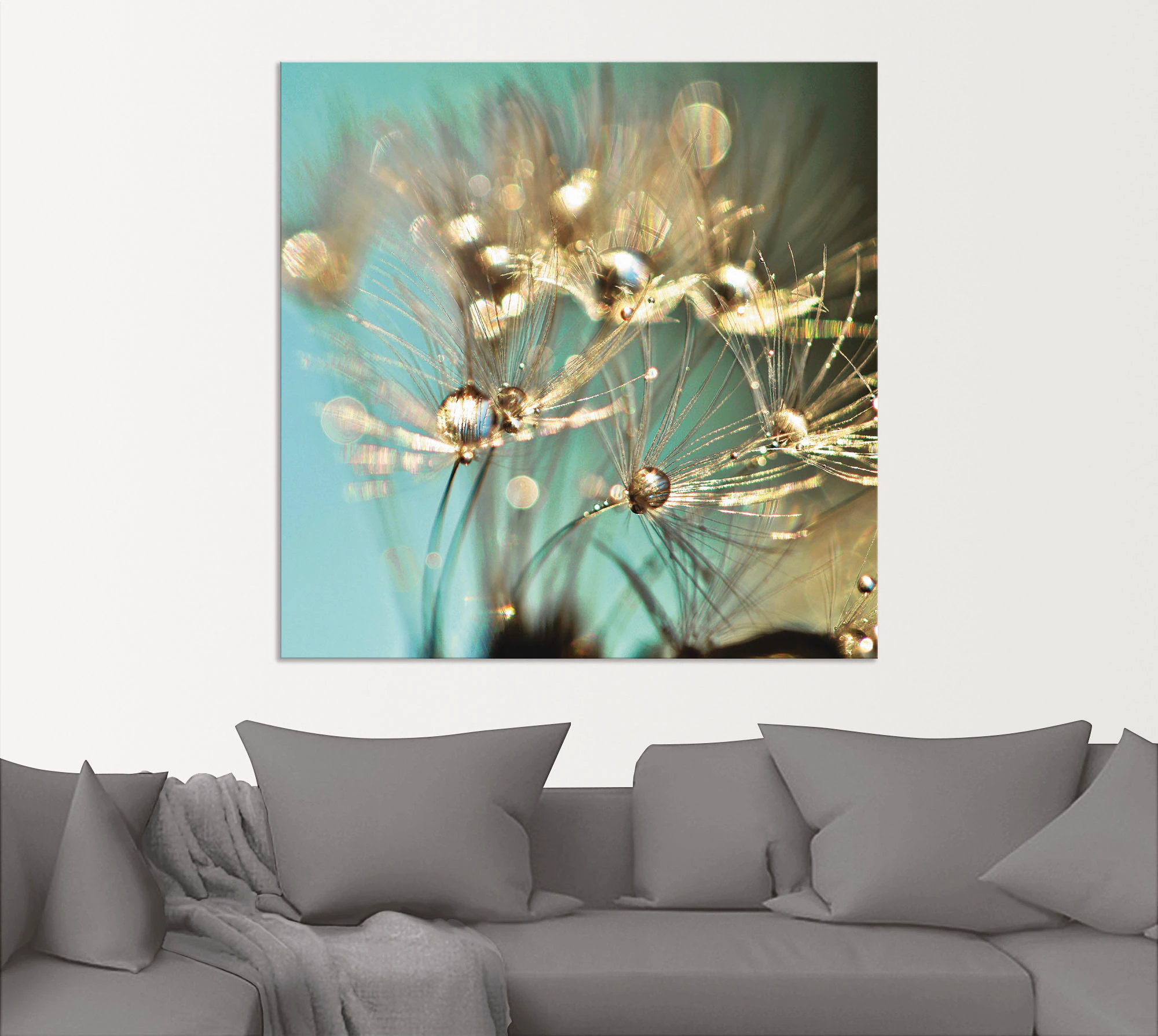 Artland Wandbild »Pusteblume glänzendes Gold«, Blumen, (1 St.), als Alubild günstig online kaufen