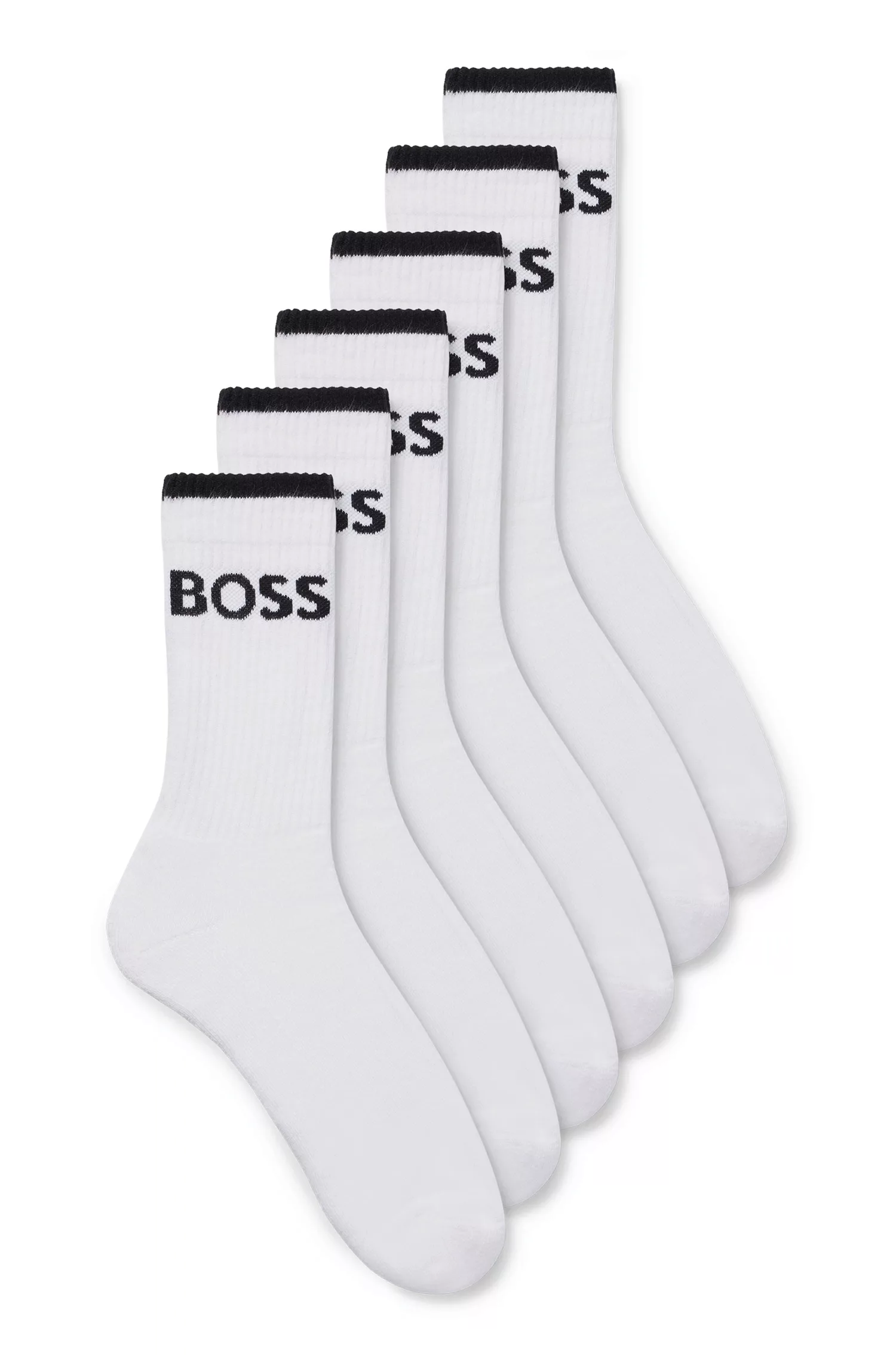 BOSS Businesssocken "6P QS Stripe CC", (Packung, 6 Paar, 6er), mit BOSS Sch günstig online kaufen