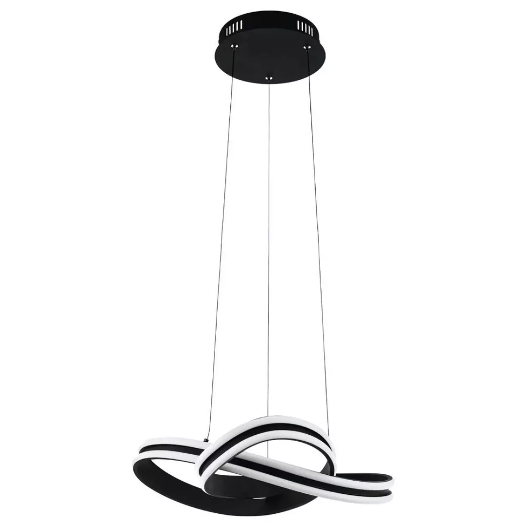LED Pendelleuchte Corredera in Schwarz und Weiß 2x 18W 10000lm günstig online kaufen