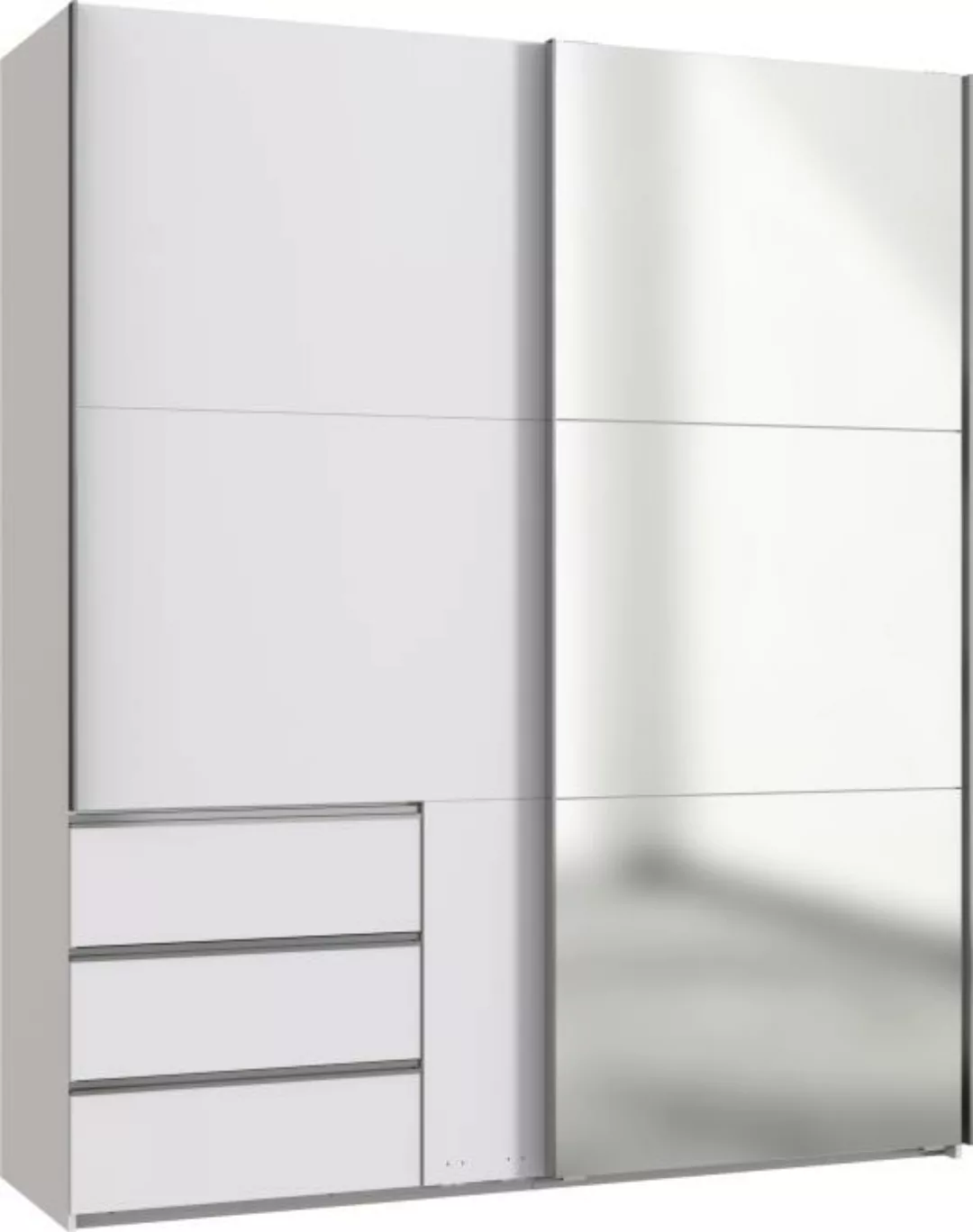 Schwebetürenschrank 2trg mit 1 Spiegel LEVEL36 A von WIMEX Weiß günstig online kaufen