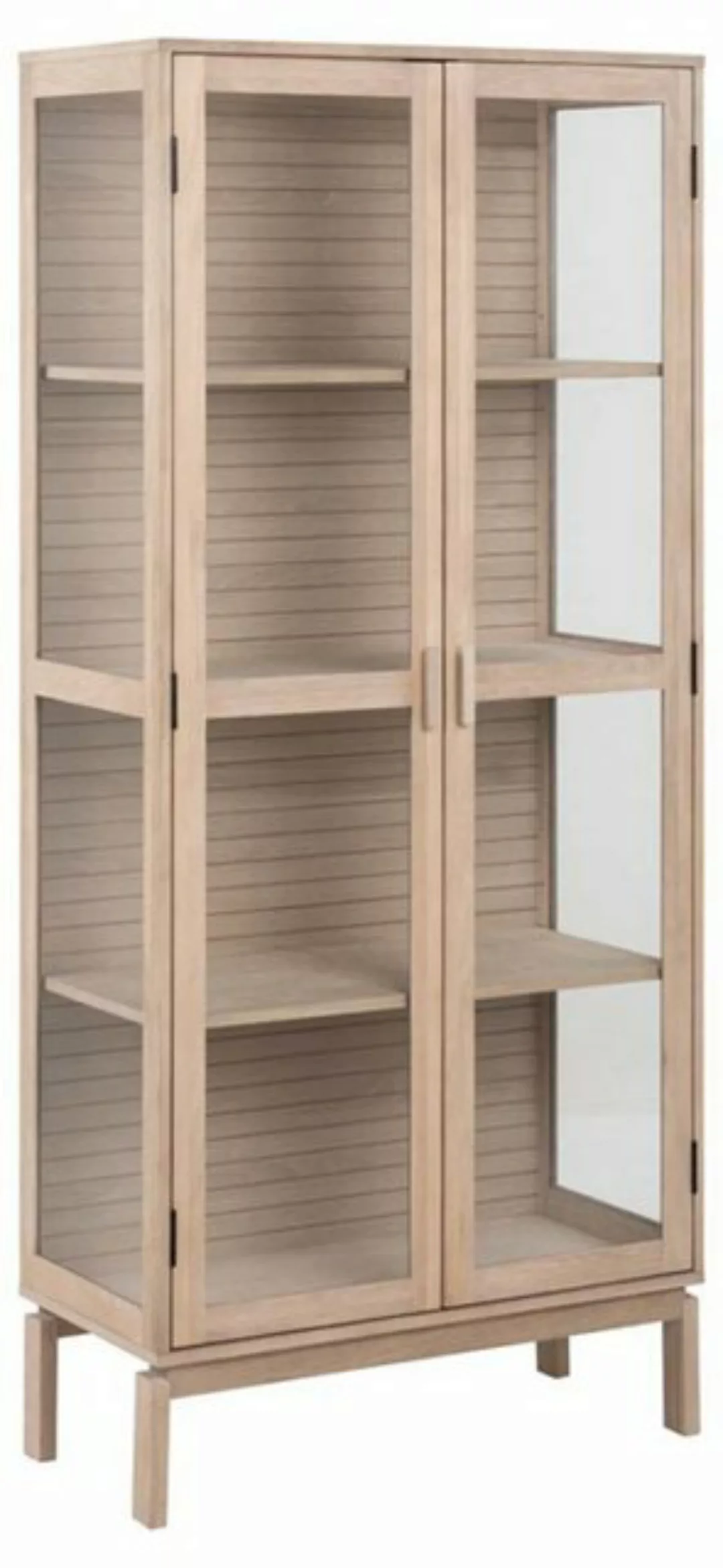 ebuy24 Vitrine Linley Vitrinenschrank 2 Glastüren Eichenfurnier. günstig online kaufen