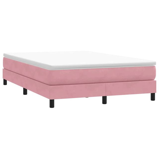 vidaXL Bett Boxspringbett ohne Matratze Rosa 160x220 cm Samt günstig online kaufen