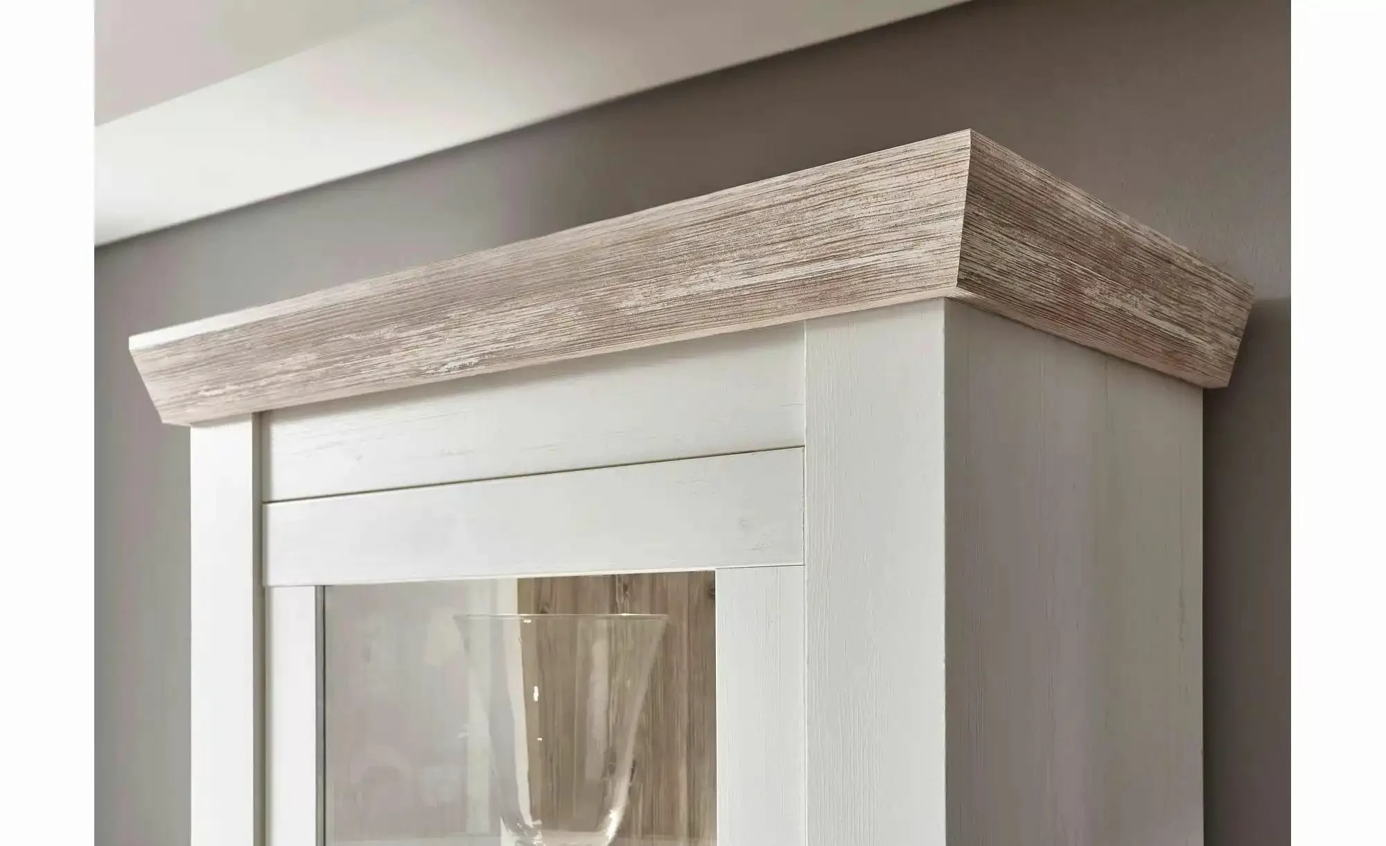 Vitrine  Roble ¦ weiß ¦ Maße (cm): B: 70 H: 37 Schränke > Vitrinen - Höffne günstig online kaufen